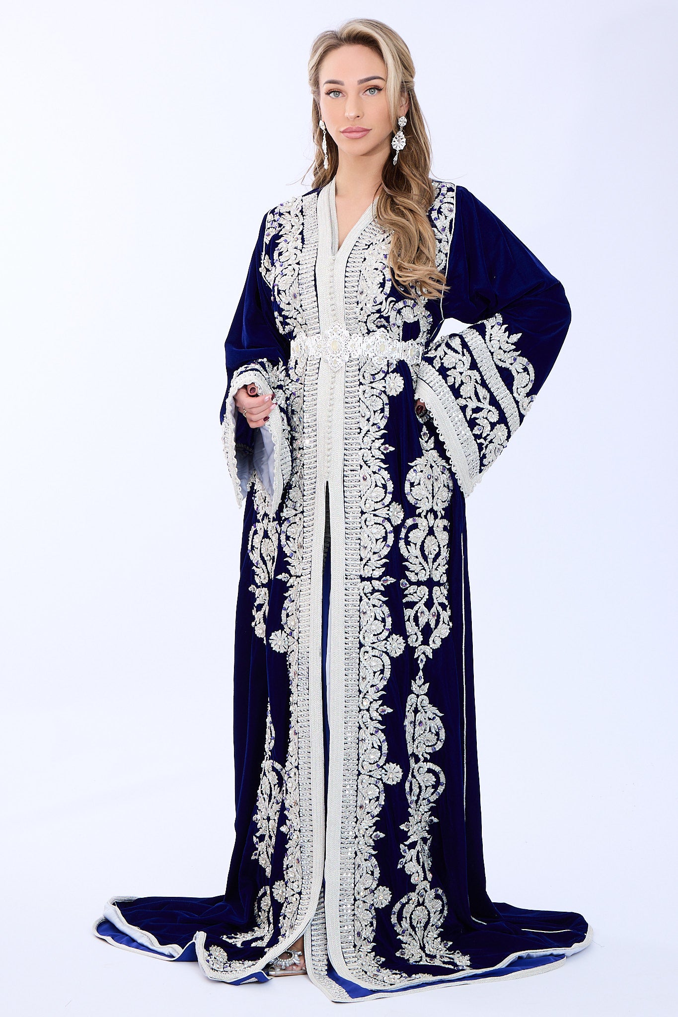 Exclusieve Caftan Haya Oxfordblue