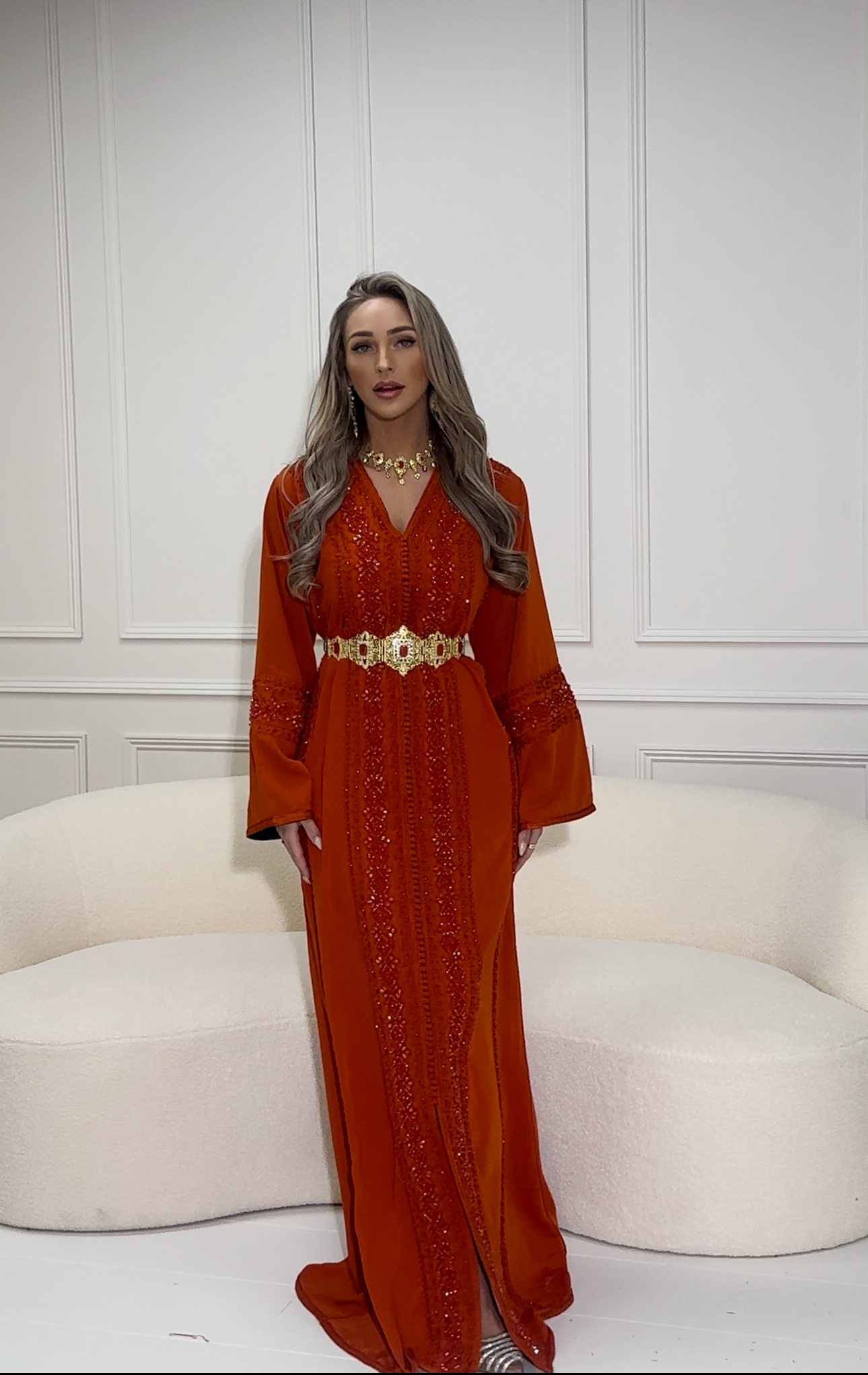 Caftan Silia Dark Orange