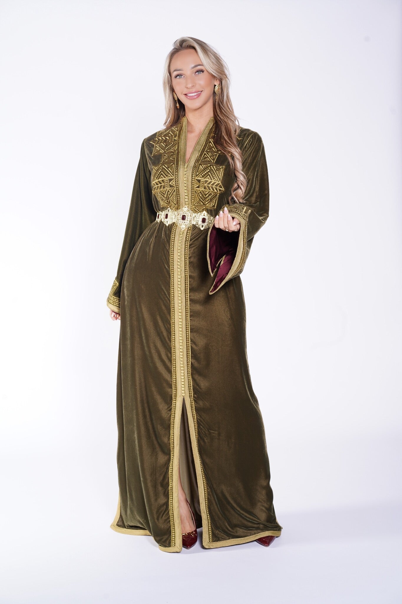 Caftan Naira Olivegreen