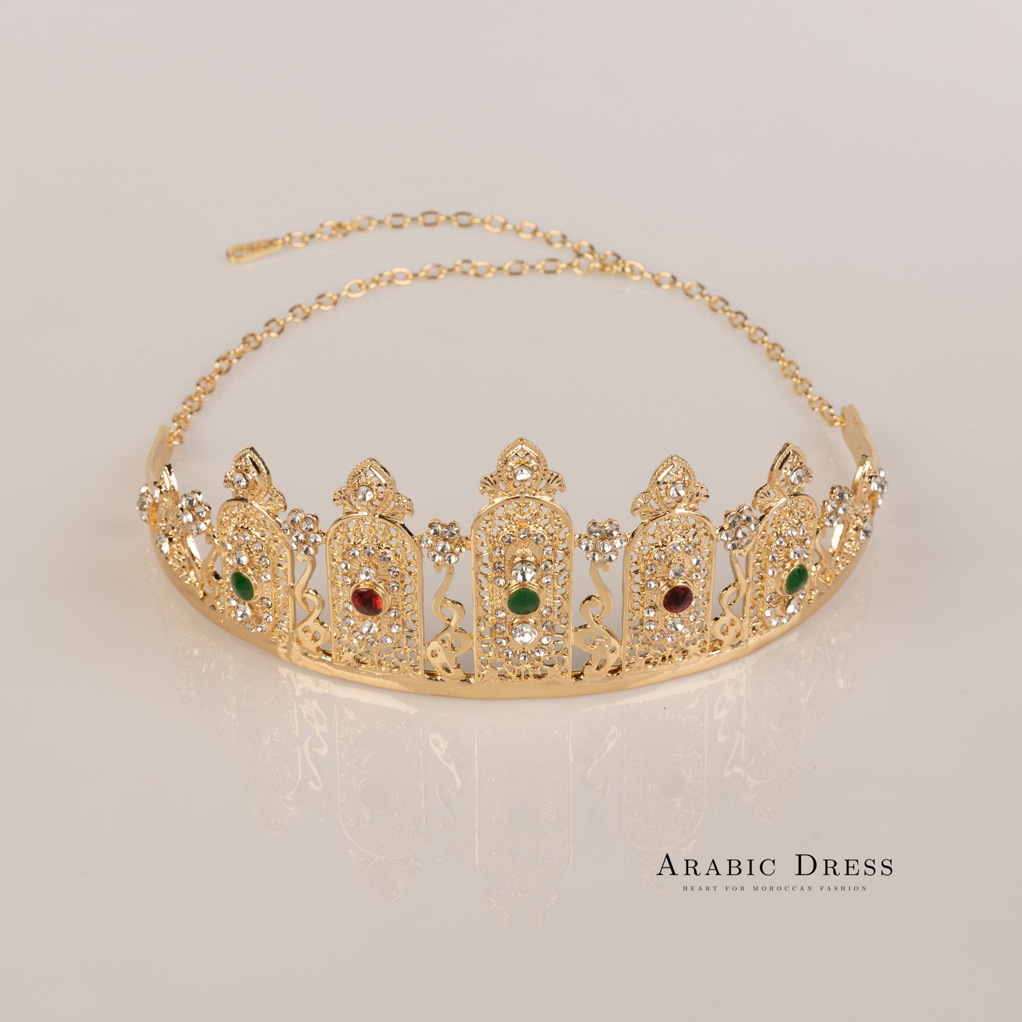 Crown mus green/red gold