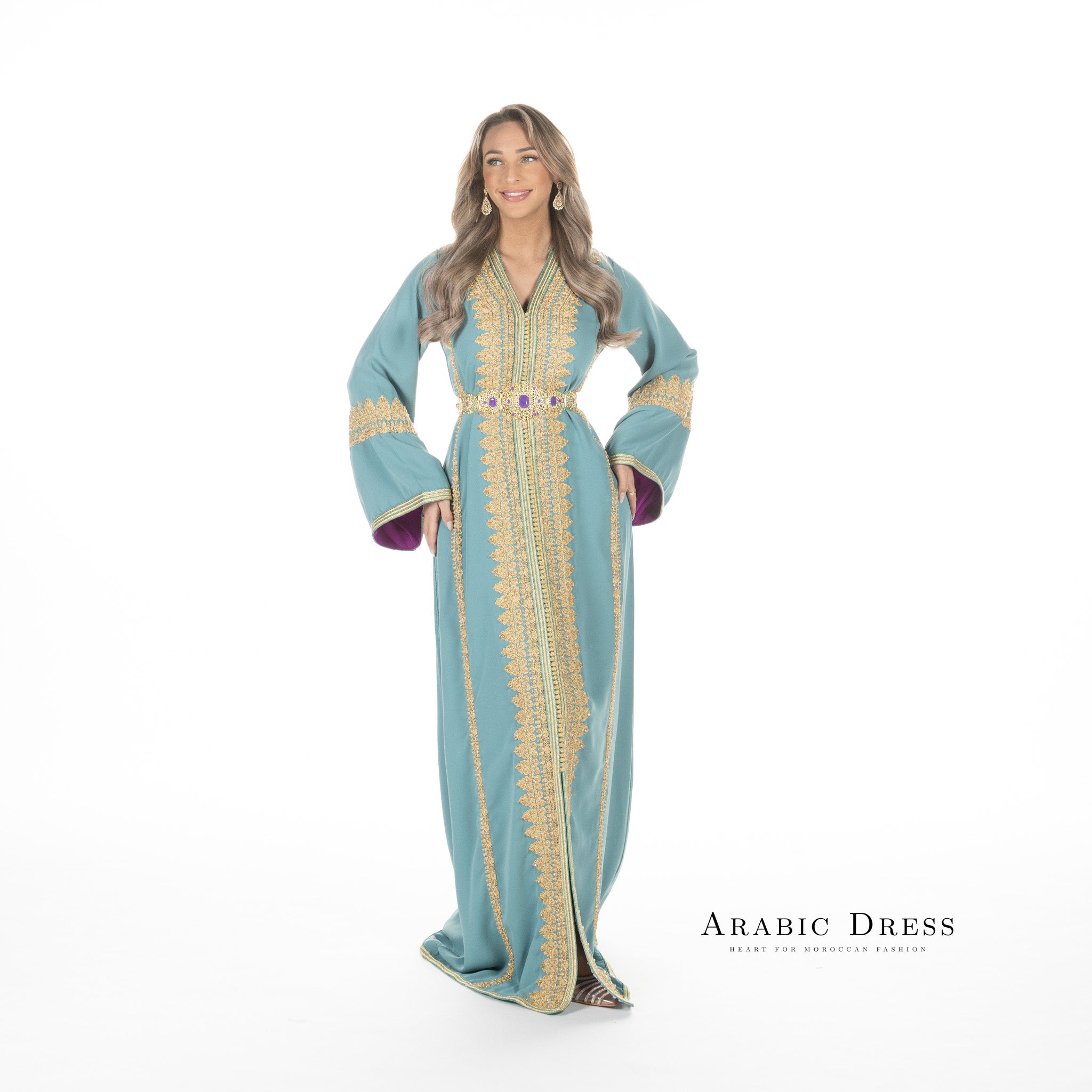 Caftan Manar Mintgreen