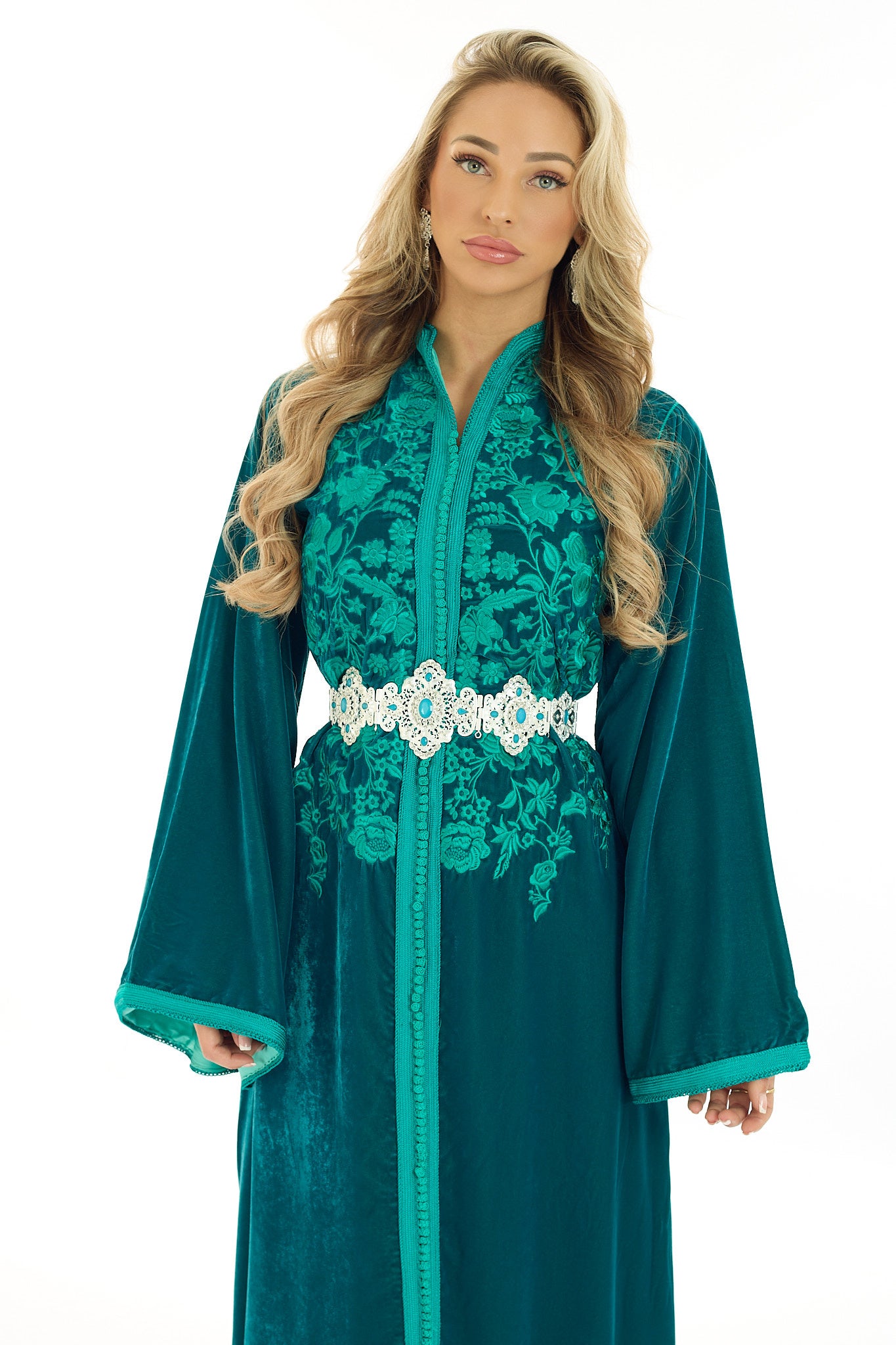 Caftan Amara Blue Petrol