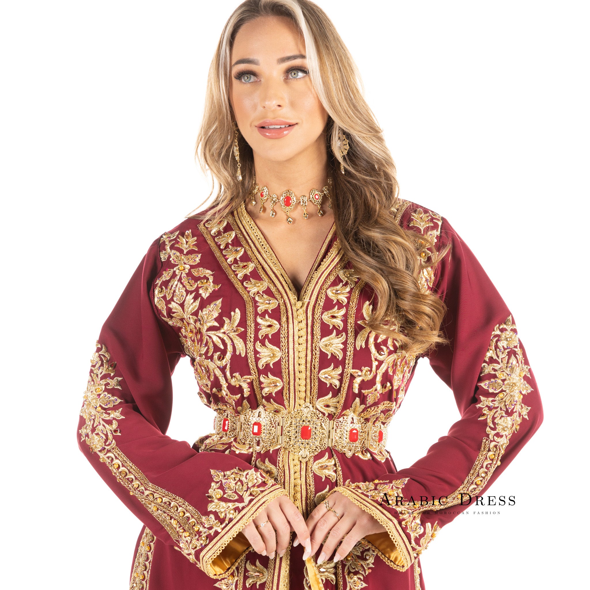 Caftan Elif Pomegrante