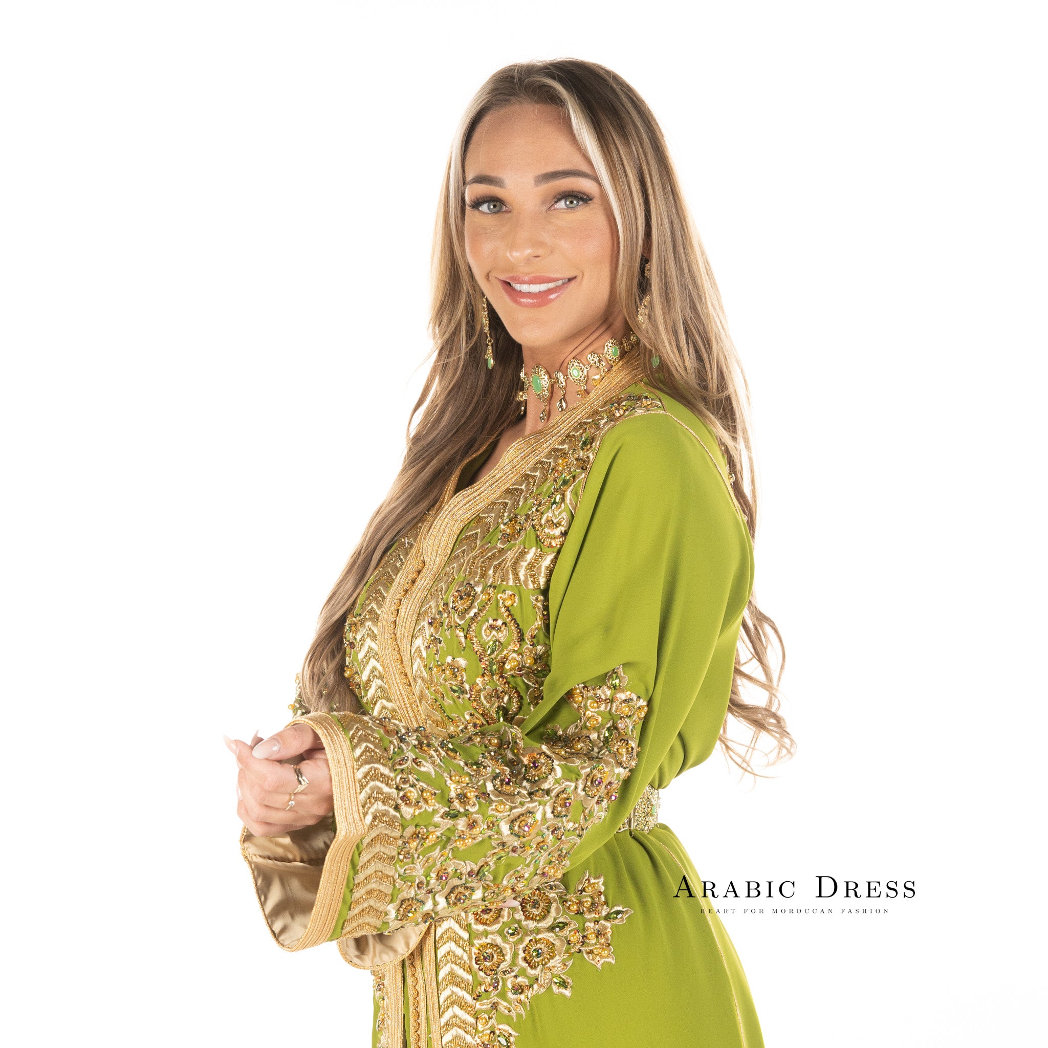 Caftan Nisa Darkolivegreen