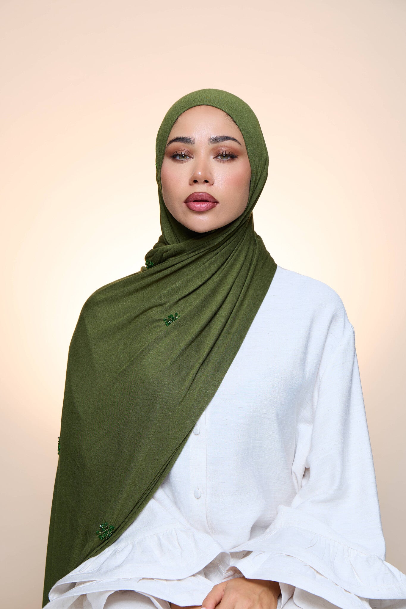 Jersey Hijab Zaya Forest Green