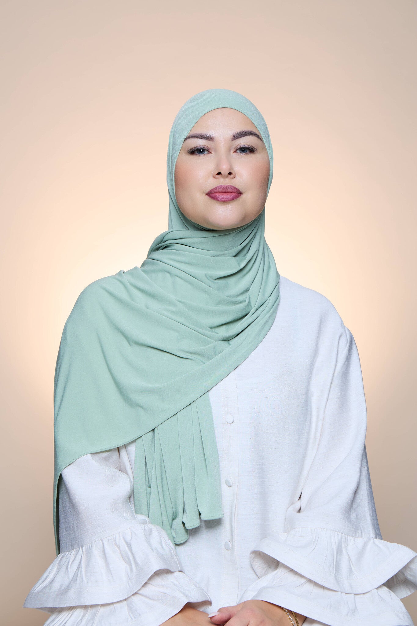 Premium Jersey Hijab Fin - Dark Latte