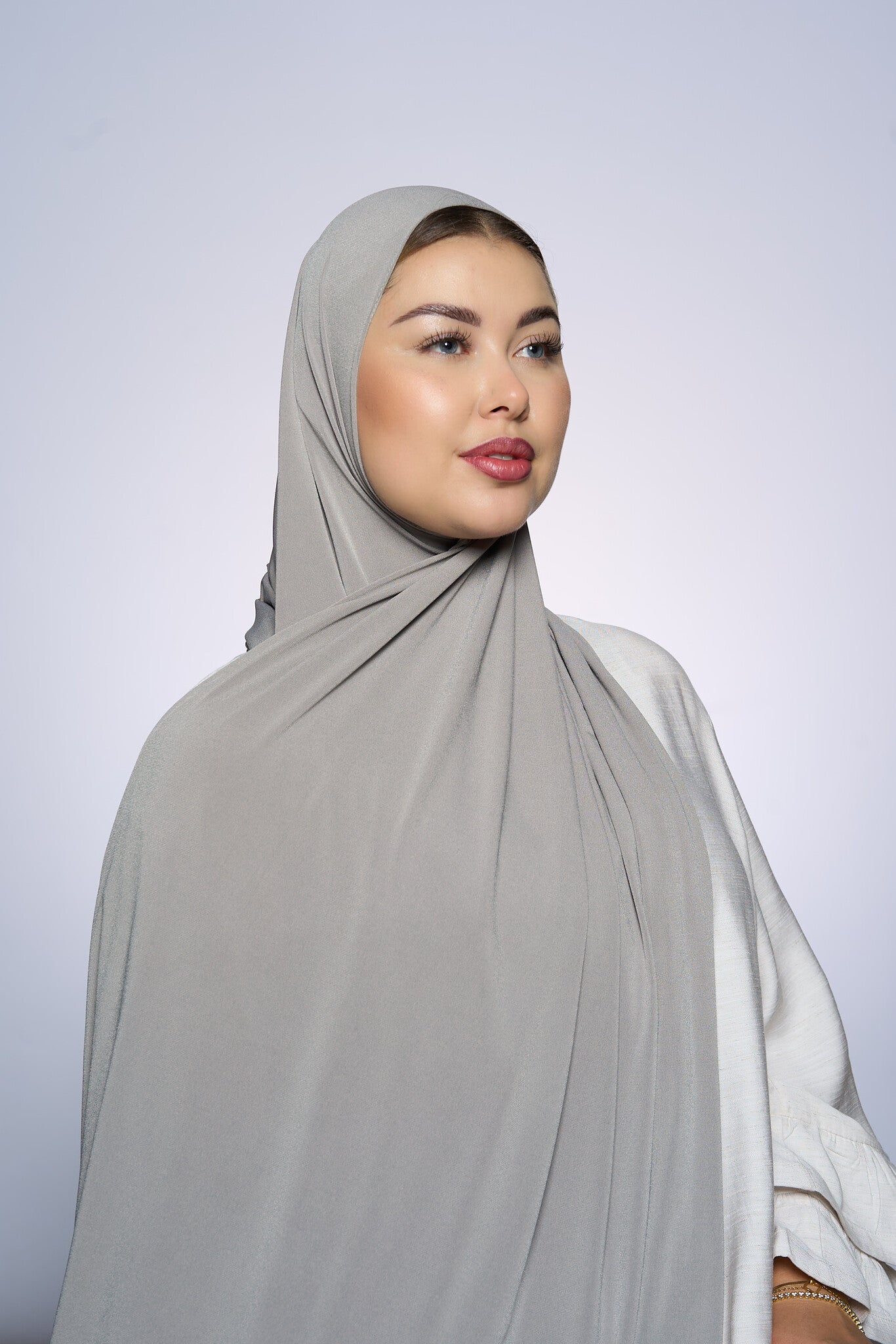 Premium Jersey Hijab Fin - Tin