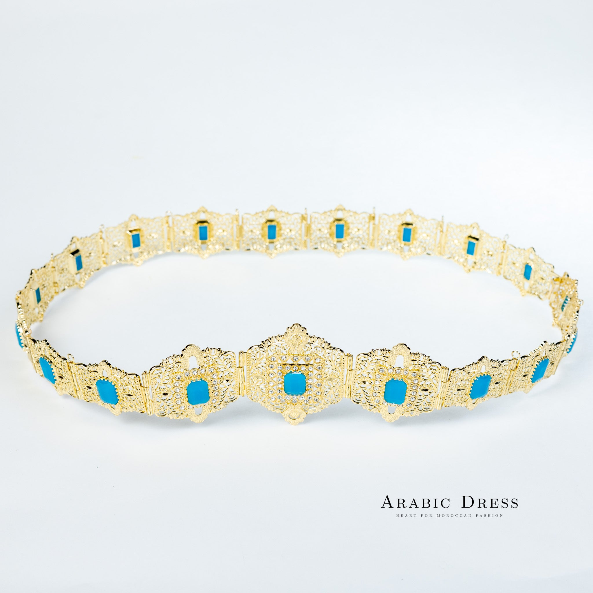 Mihi Gold/Aquablue Belt