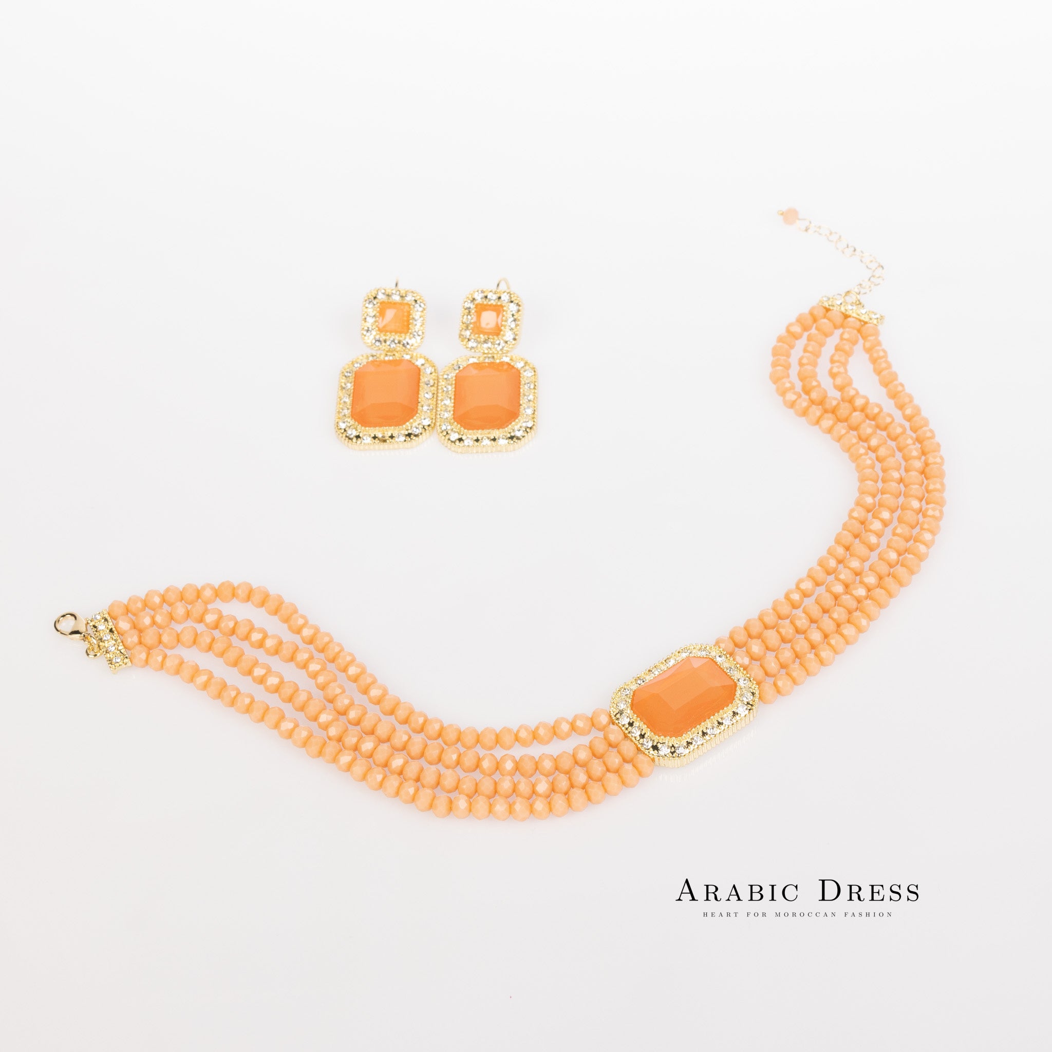 Salmon Mi-So Necklace set