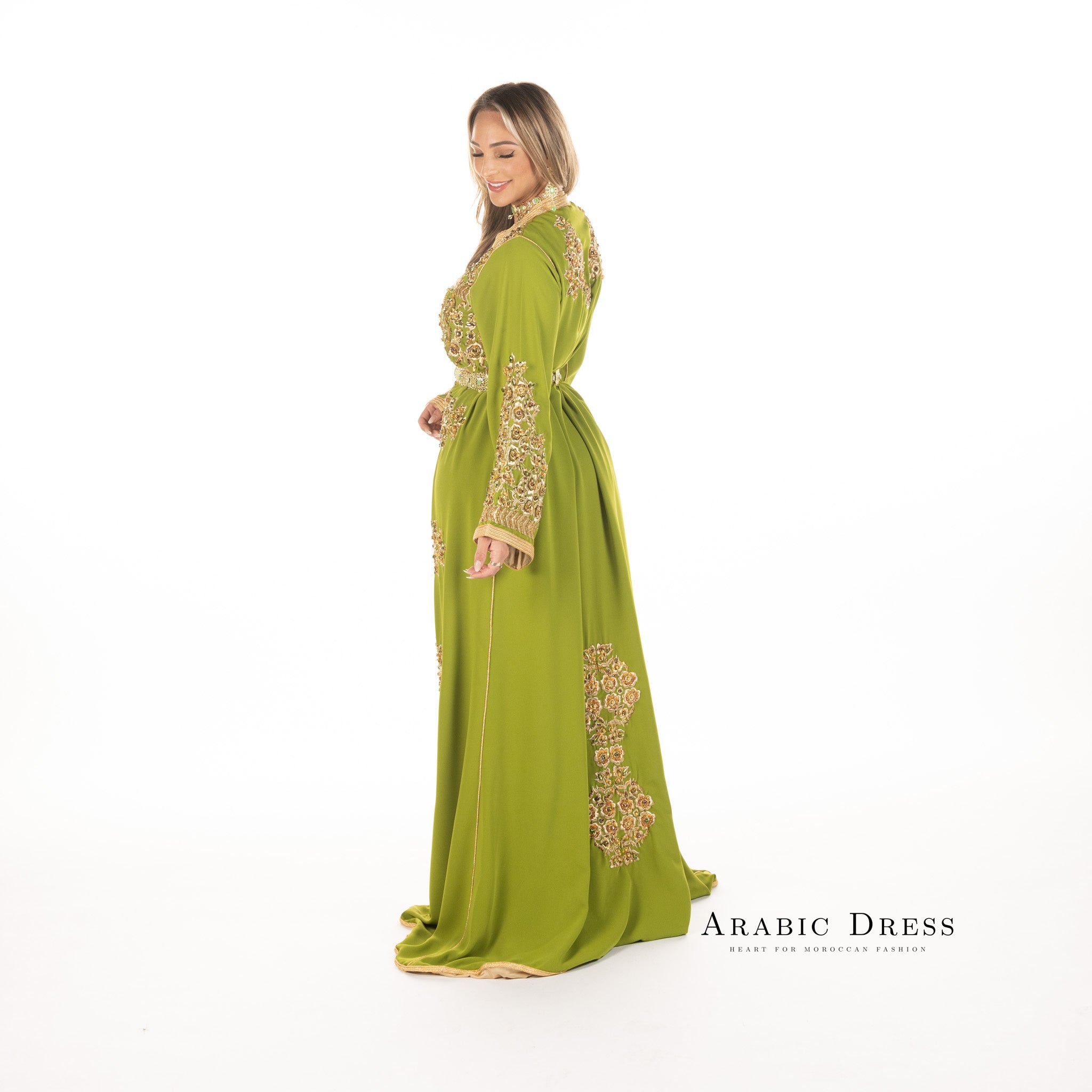 Caftan Nisa Darkolivegreen