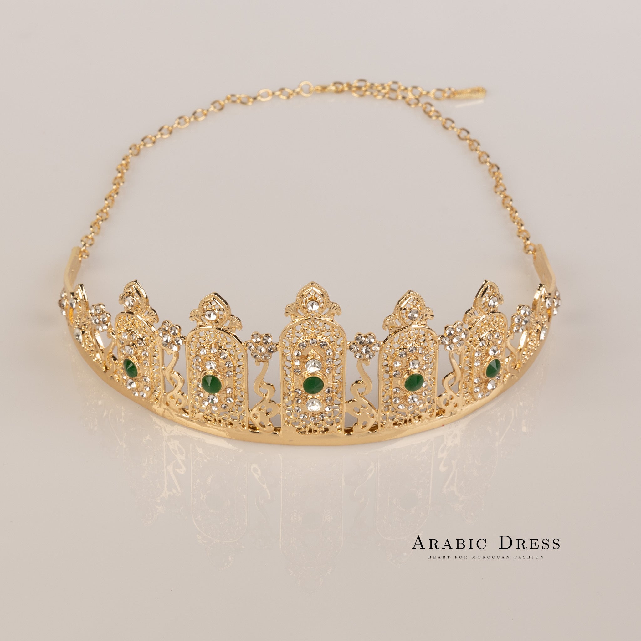 Crown mus green gold