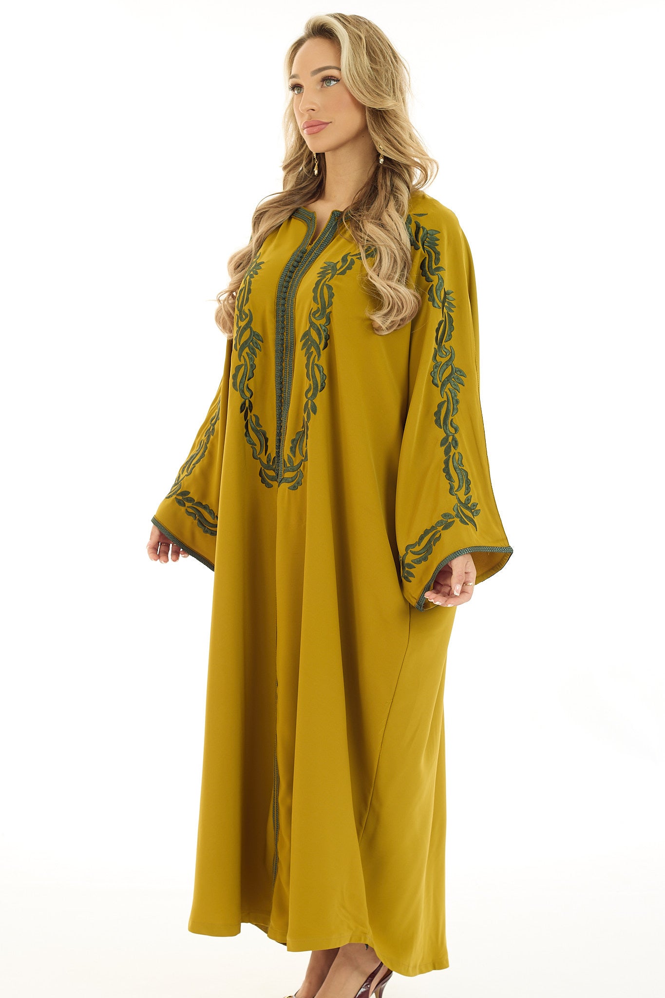 Caftan Bouchra Lime Green