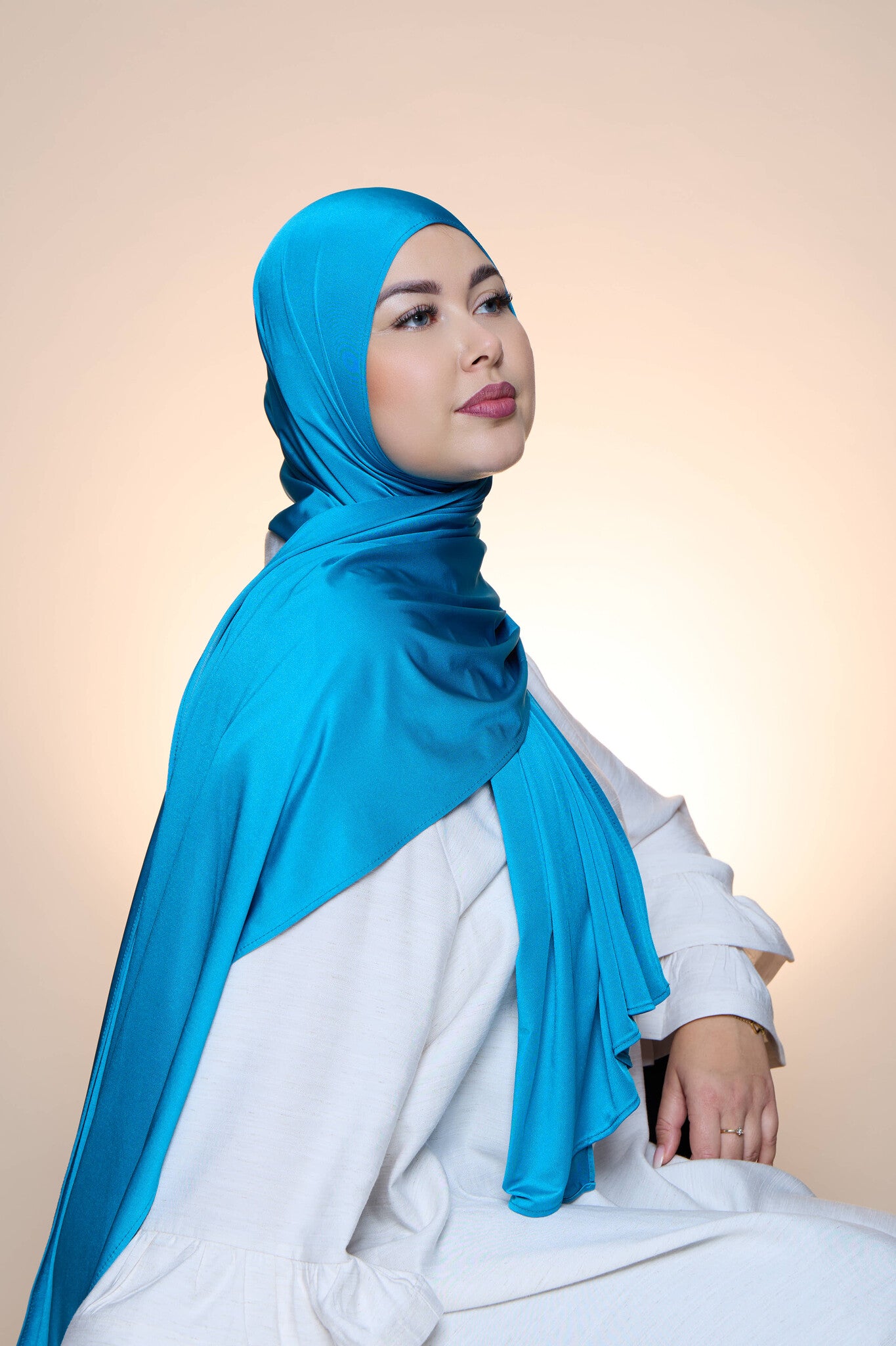 Hijab Premium Satin Mae Sky Blue