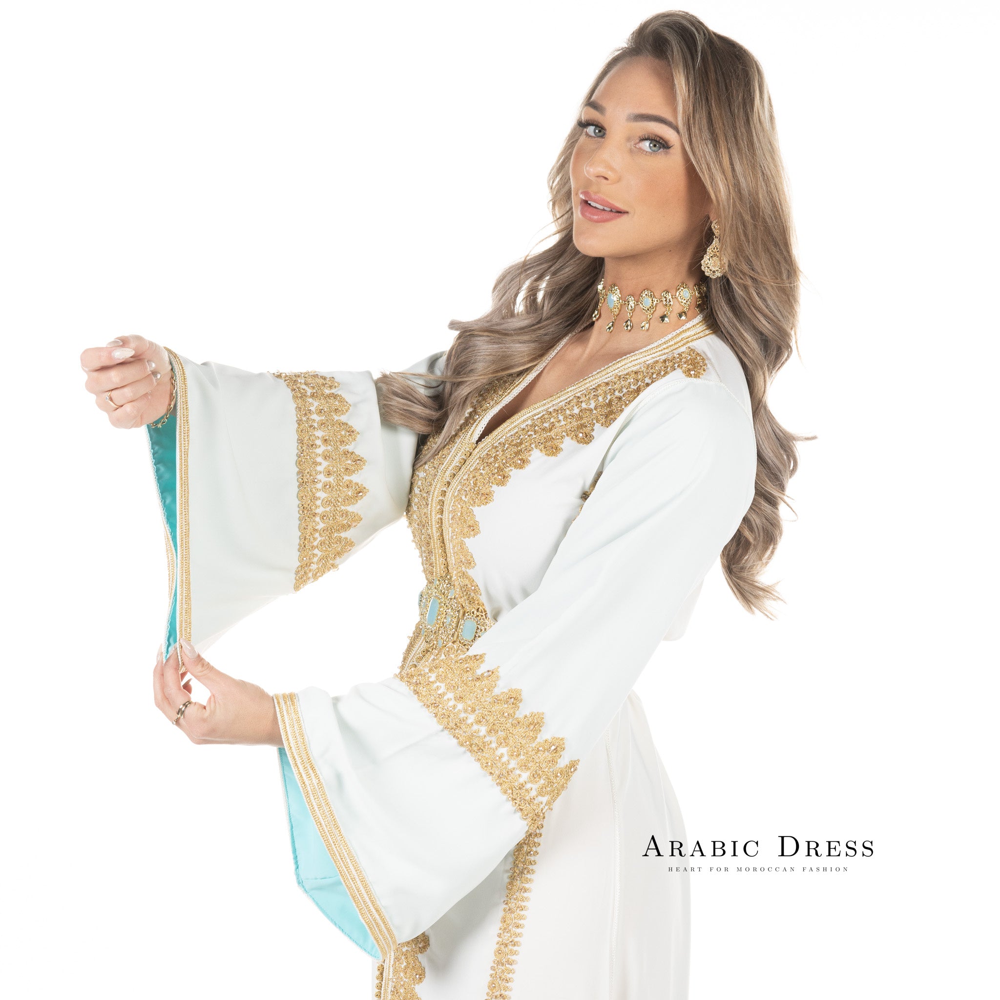 Caftan Manar Brokenwhite