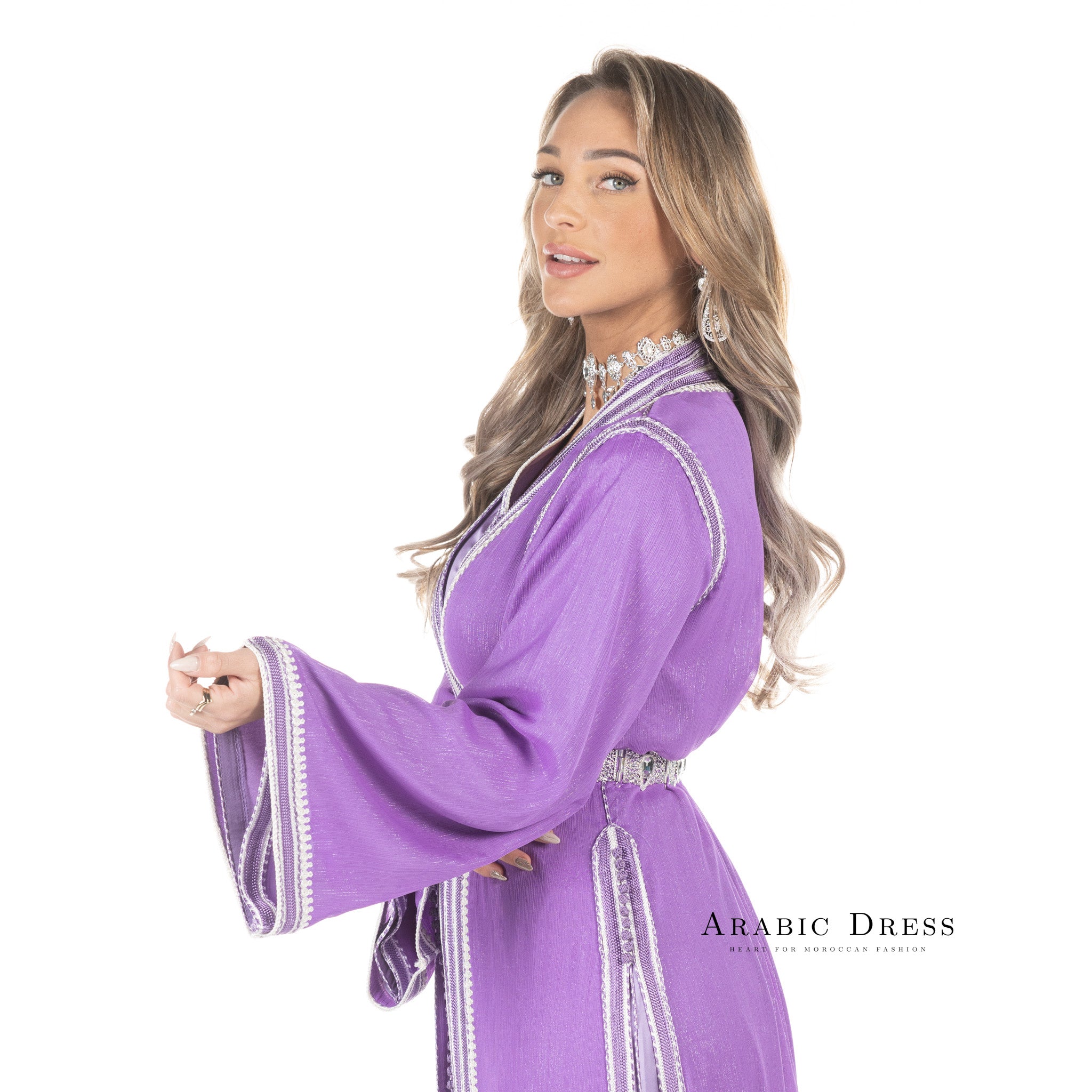 Caftan Hiba Thistle