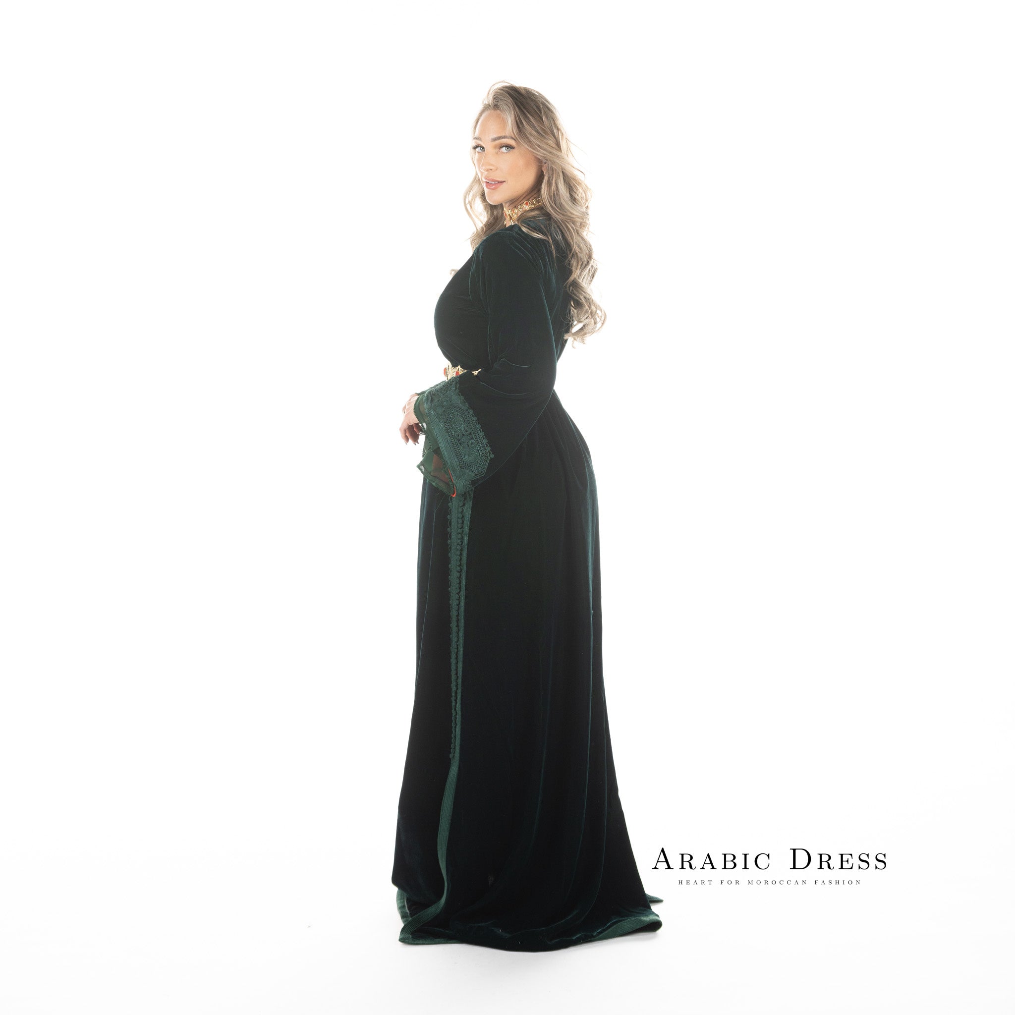 Caftan Lina Darkgreen