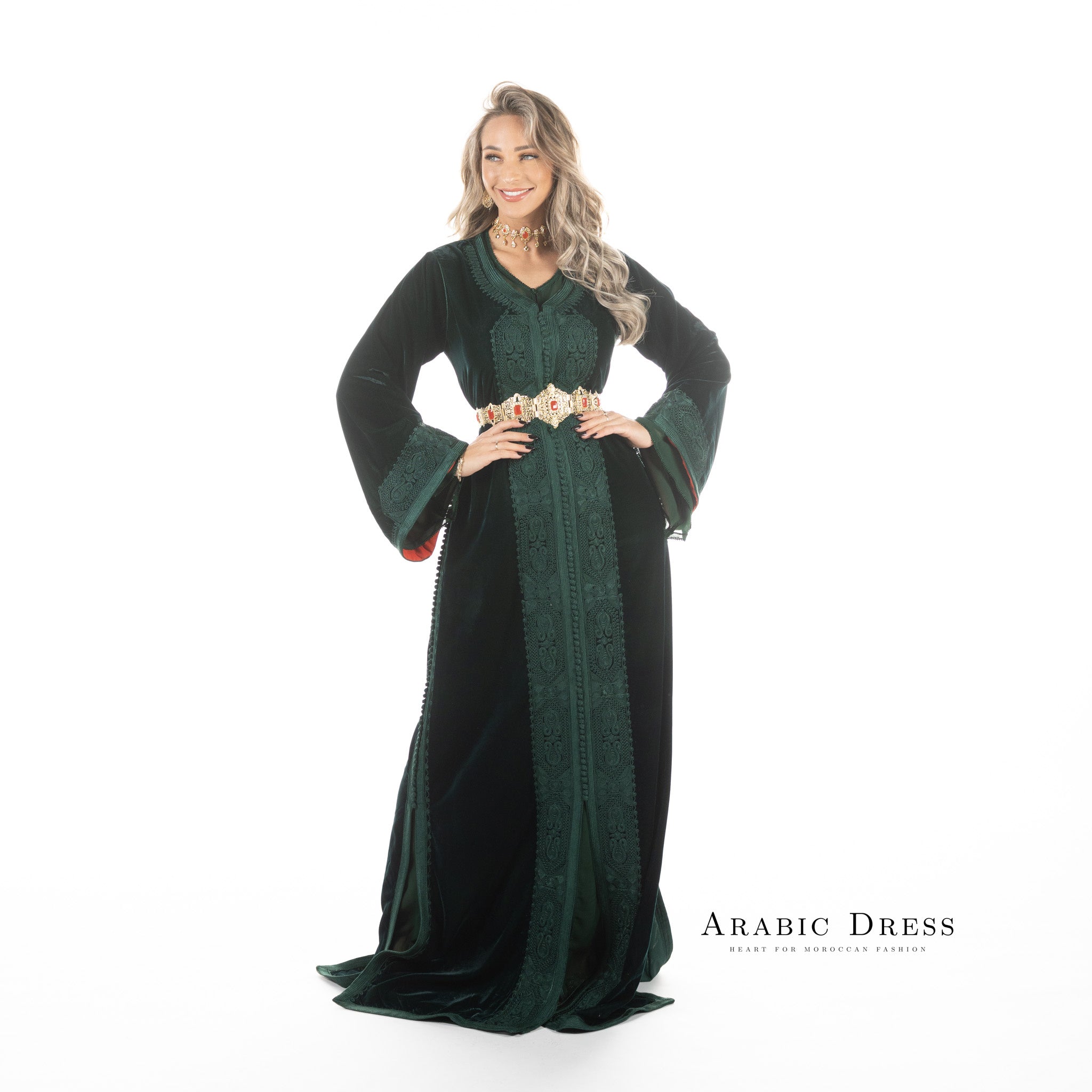 Caftan Lina Darkgreen