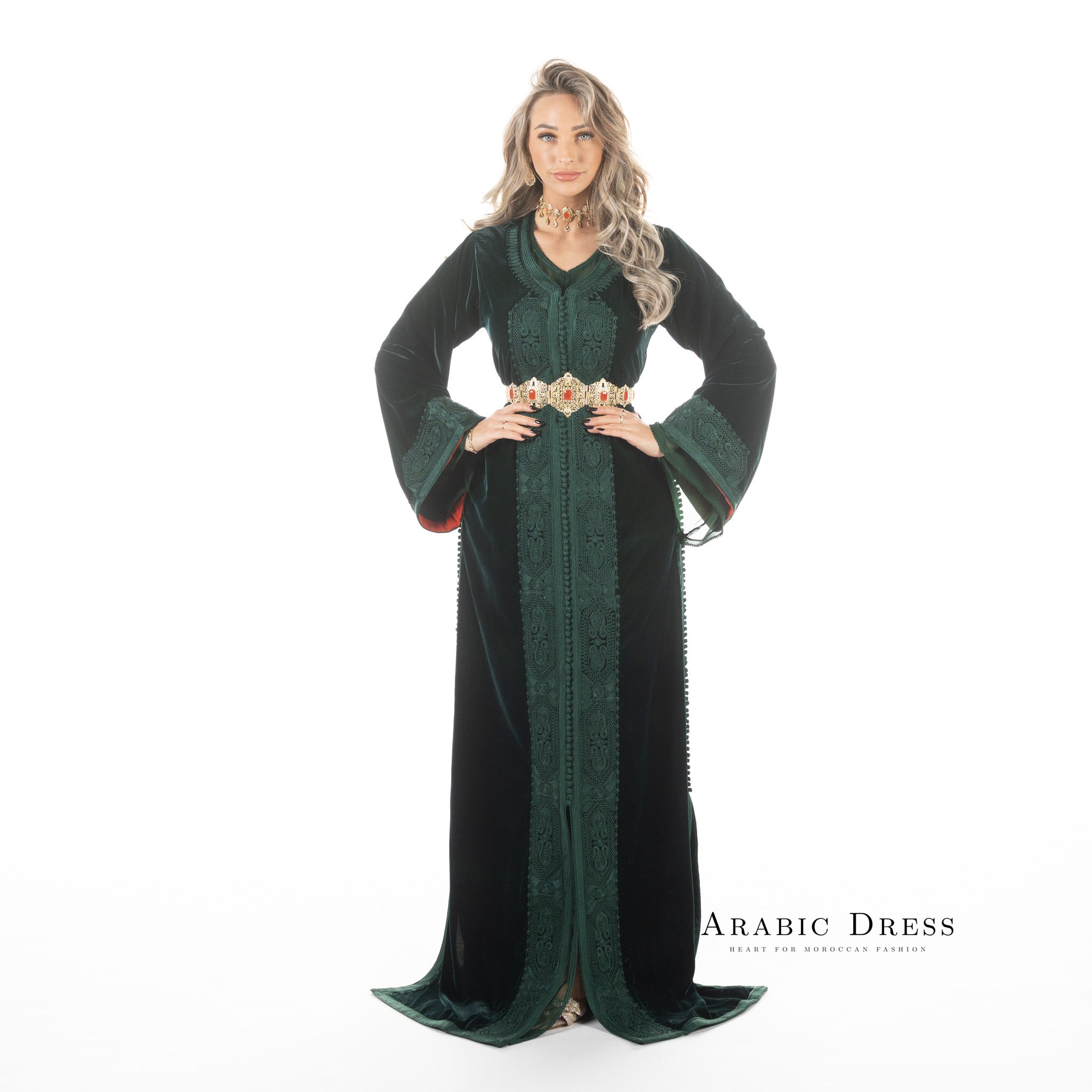 Caftan Lina Darkgreen