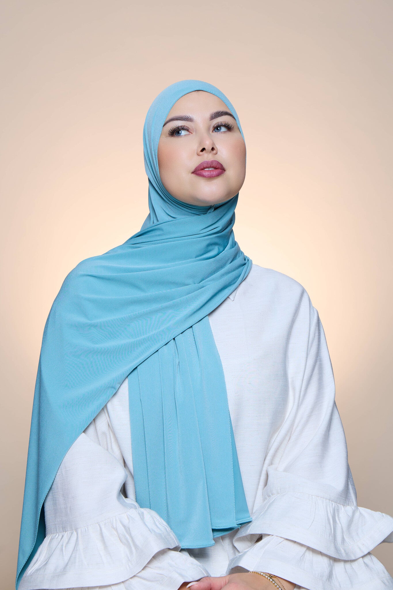 Premium Jersey Hijab Fin - Light Mint
