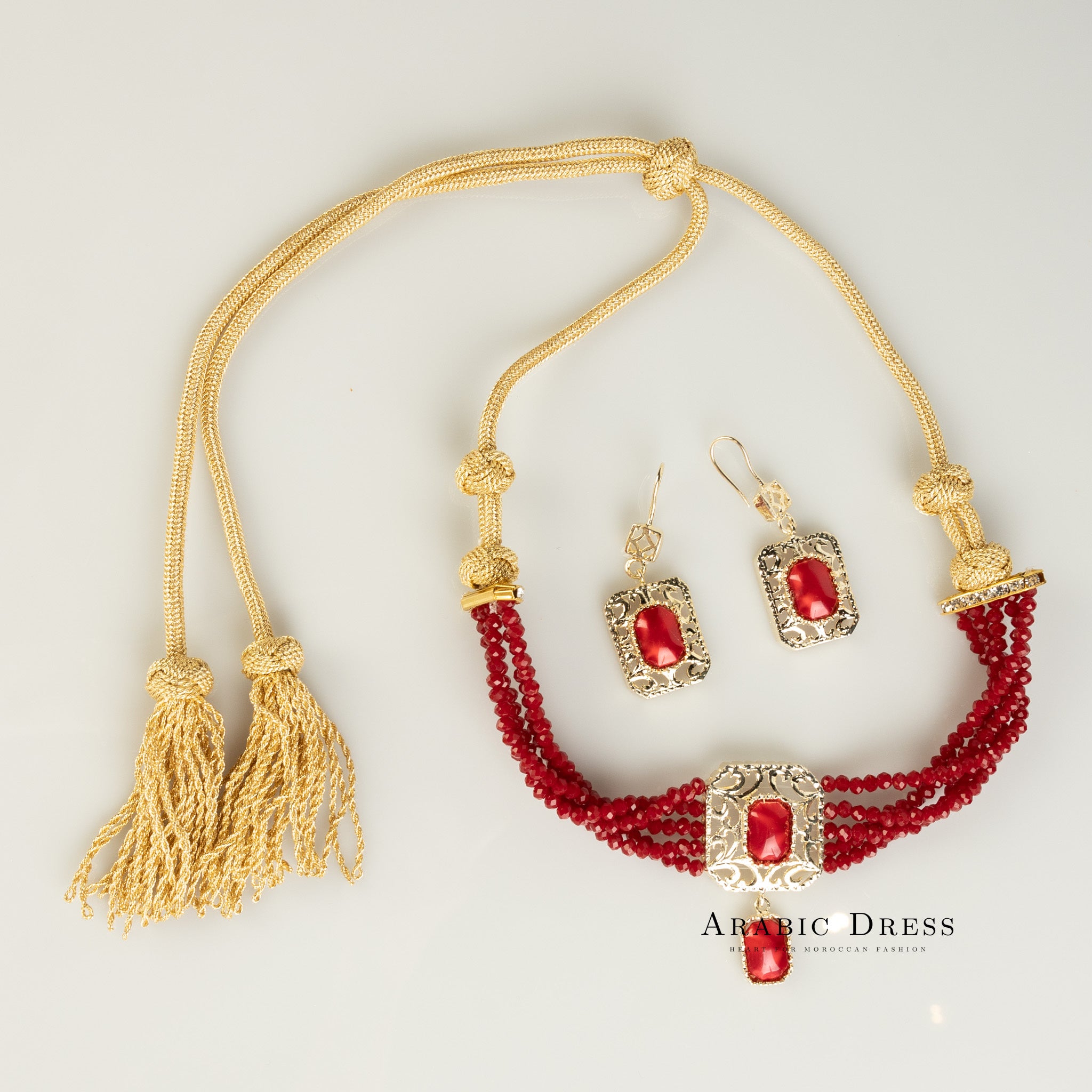 pomegrante Nifa necklace set