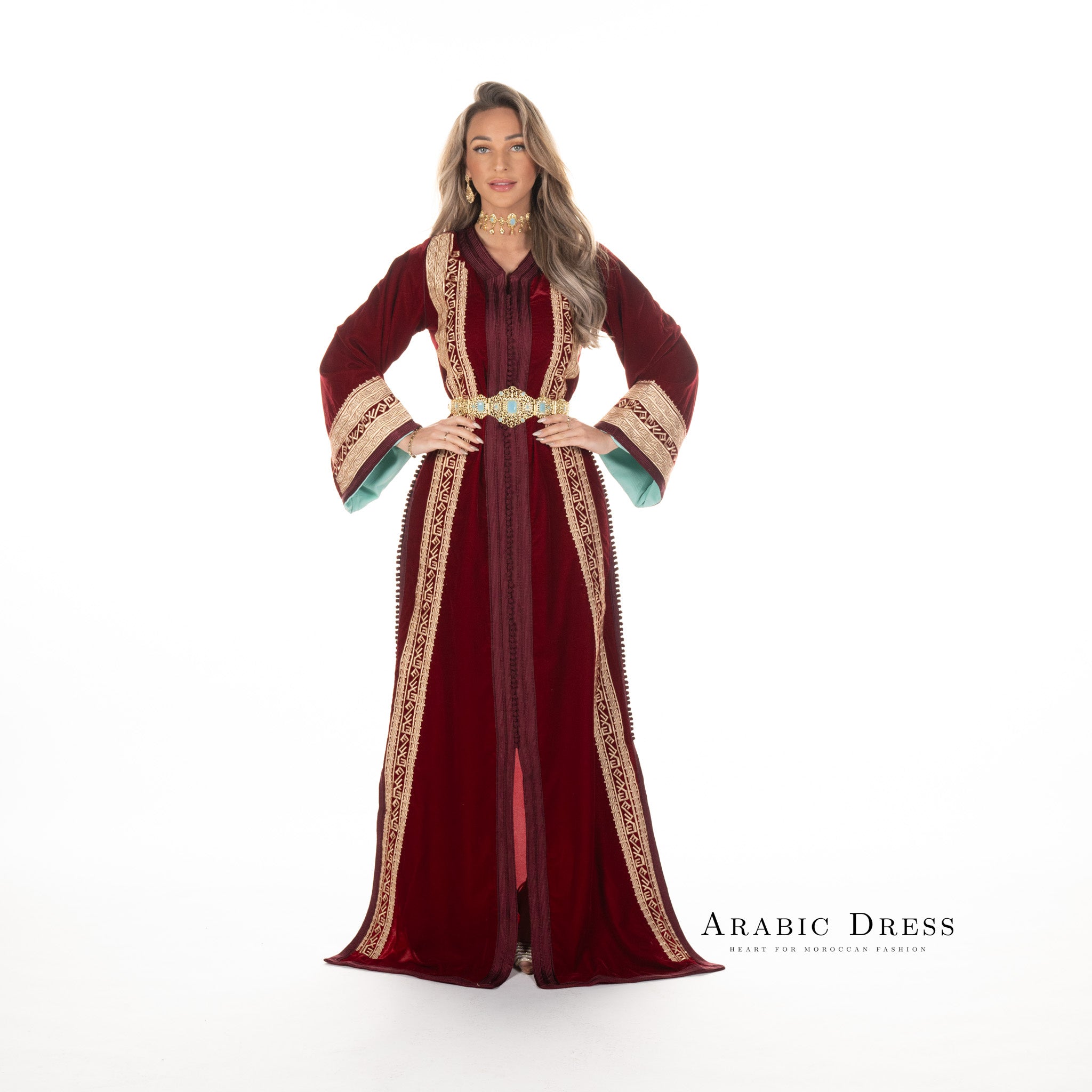 Caftan Romeisa Pomegrante