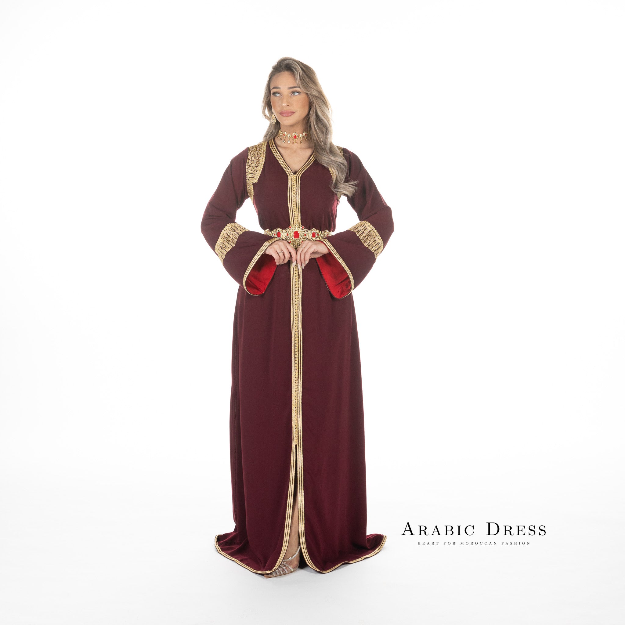 Caftan Hafsa Pomegrante
