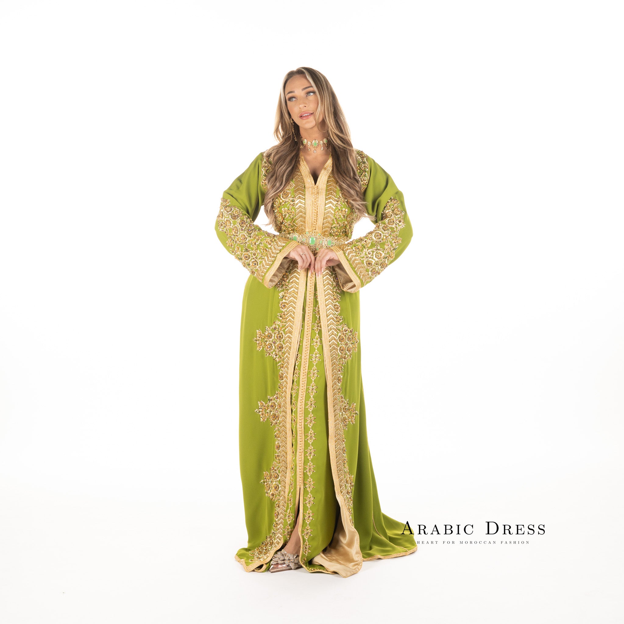 Caftan Nisa Darkolivegreen
