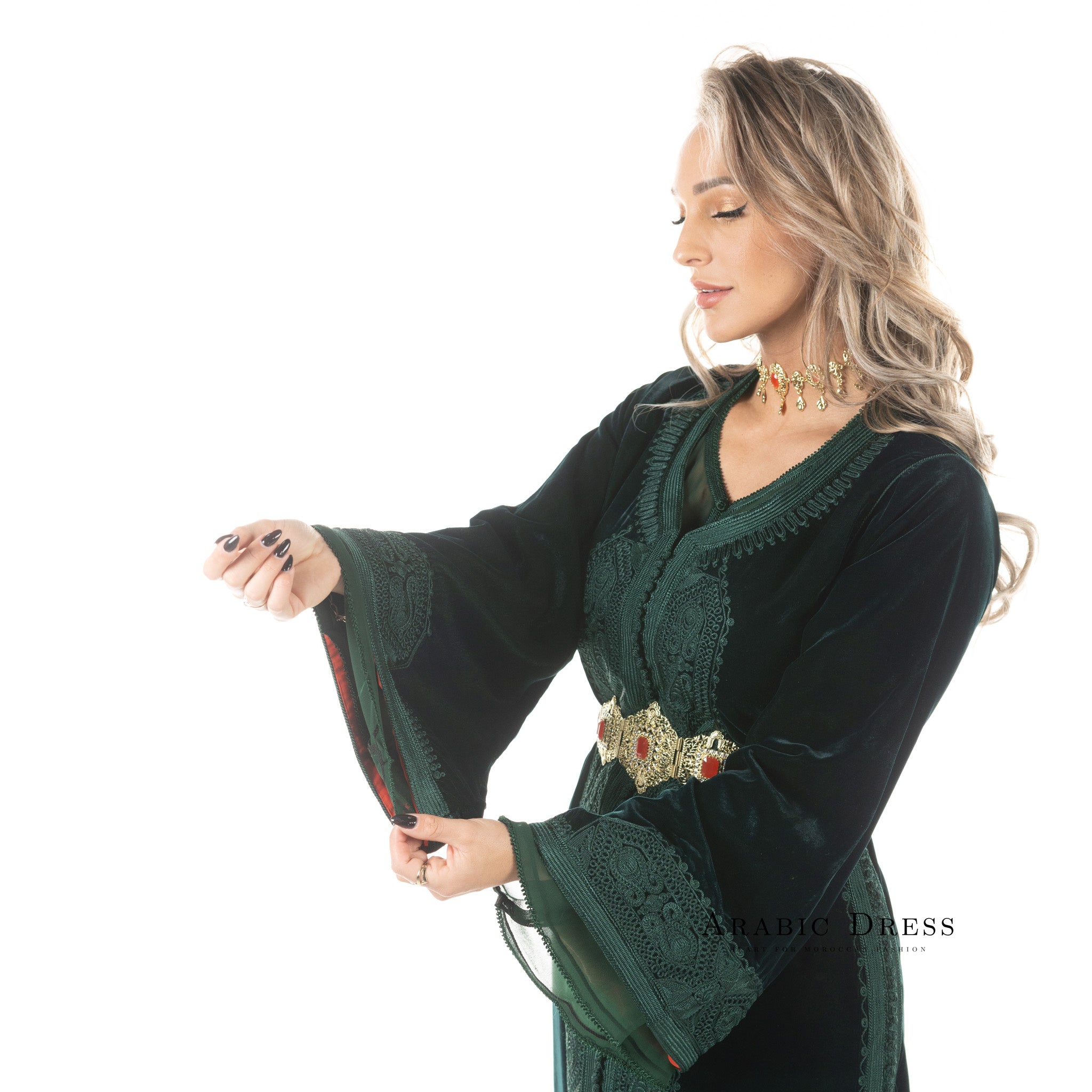 Caftan Lina Darkgreen