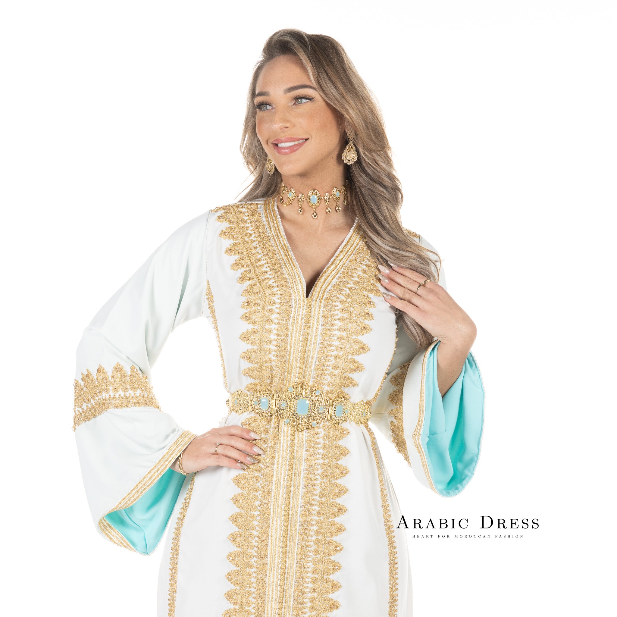 Caftan Manar Brokenwhite