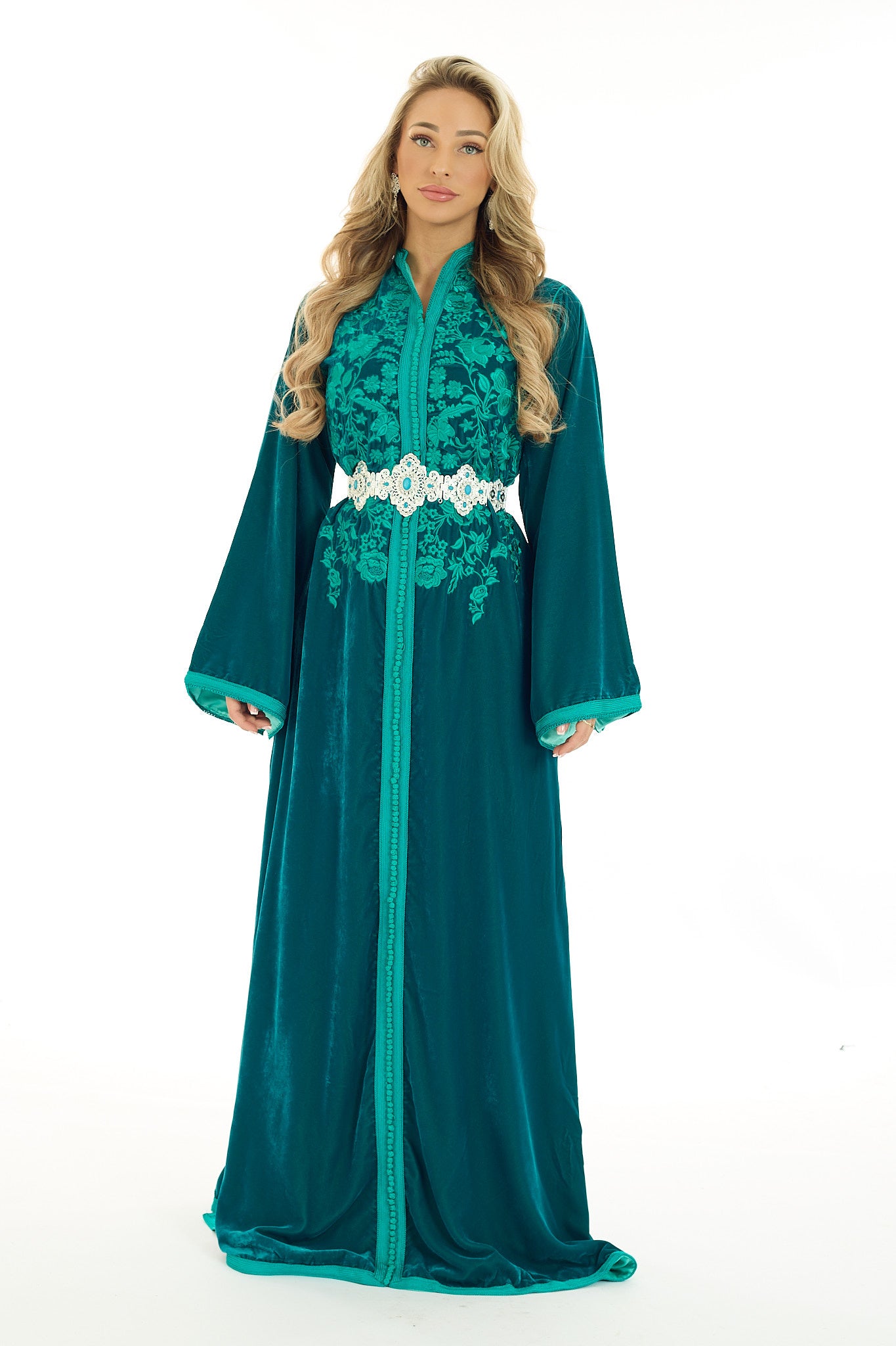 Caftan Amara Blue Petrol