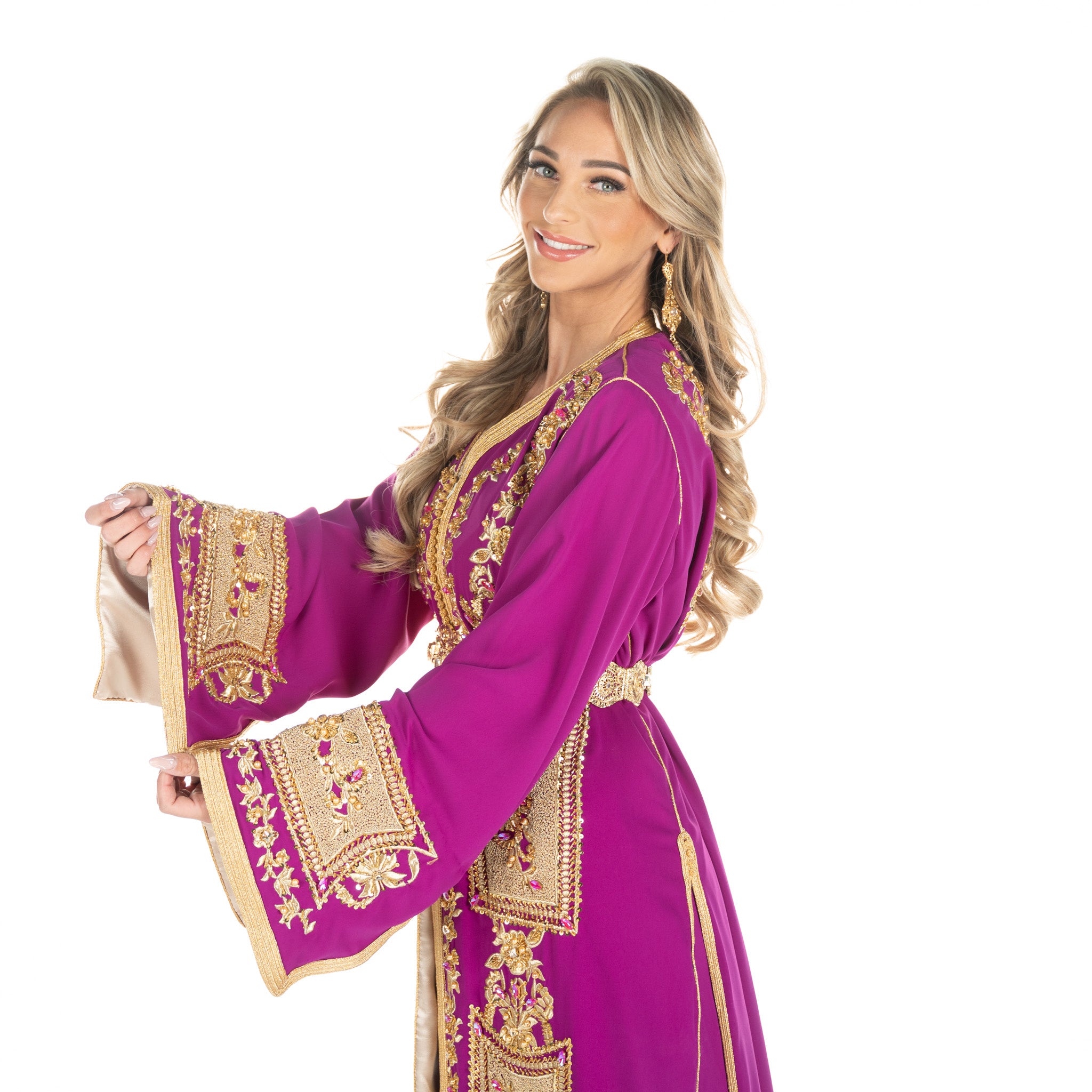 Exclusieve Caftan Levi Magenta
