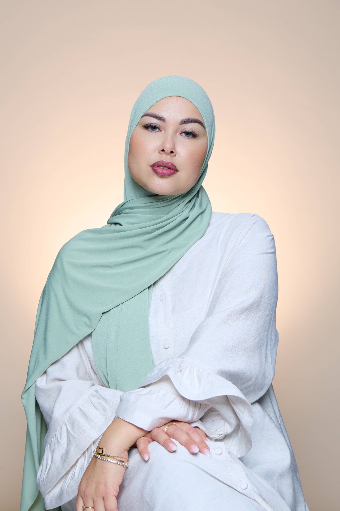 Premium Jersey Hijab Fin - Dark Latte