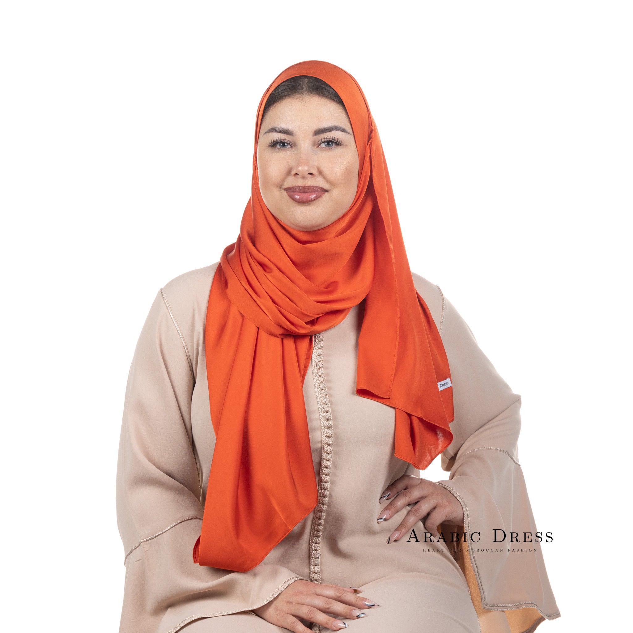 Hijab Lussi Satin Orange