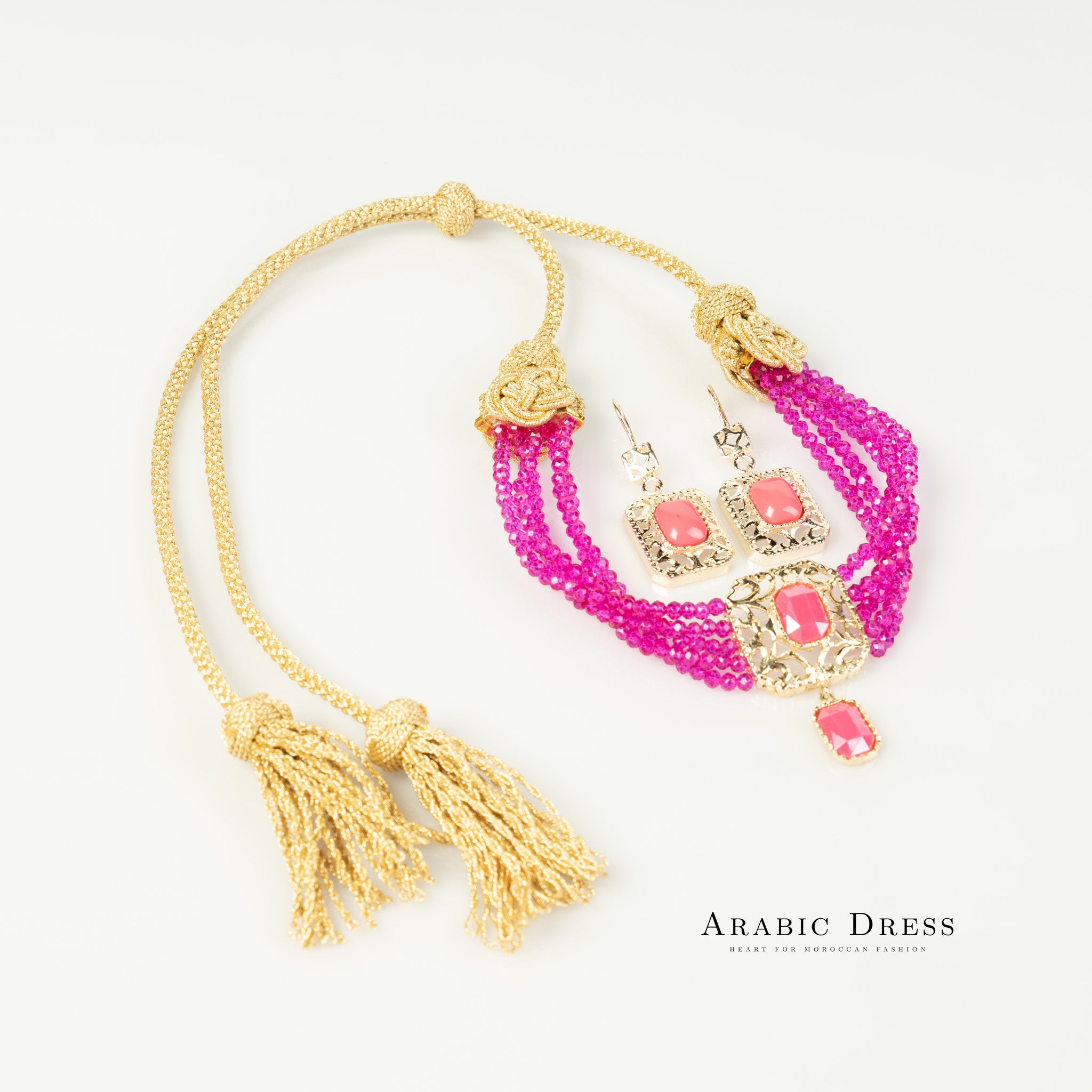 Pink Nisa necklace set