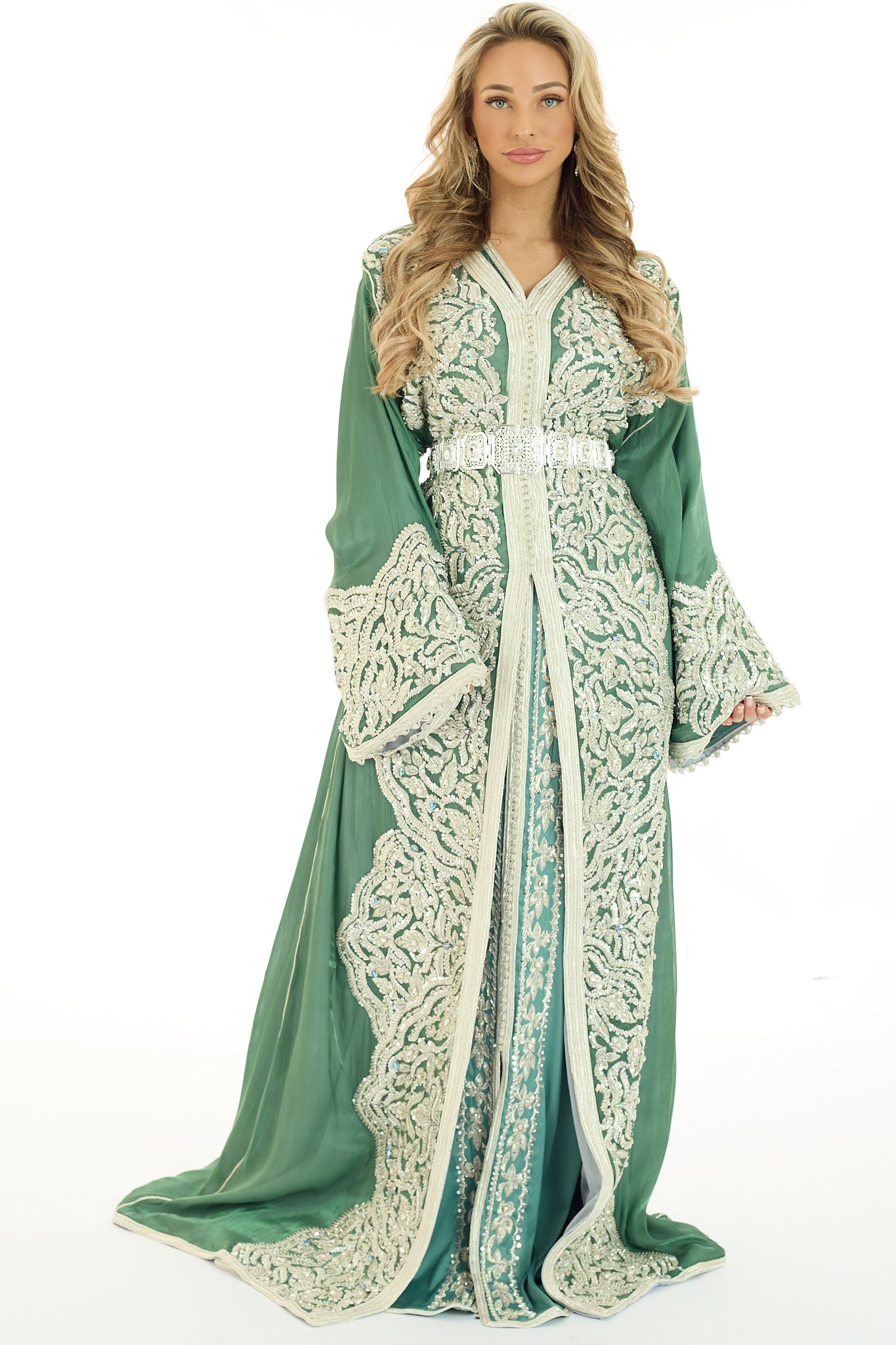 Exclusieve Caftan Nima Olivegreen