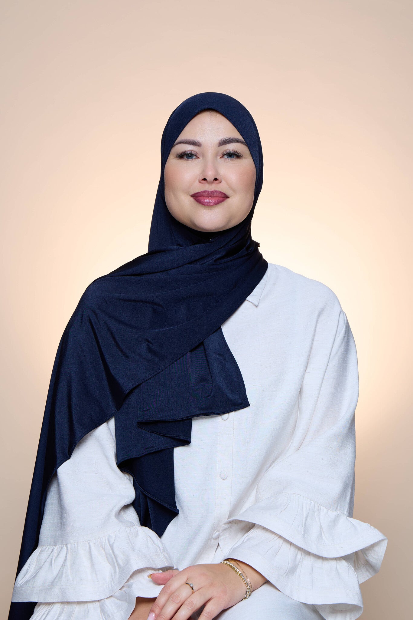 Hijab Premium Satin Mae Oxfordblue