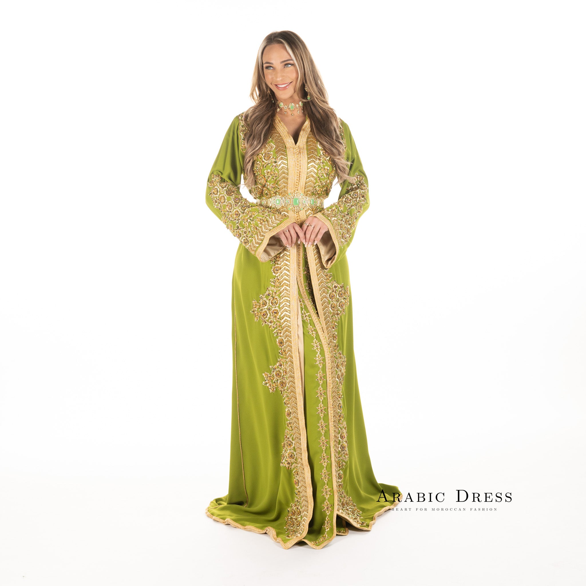 Caftan Nisa Darkolivegreen