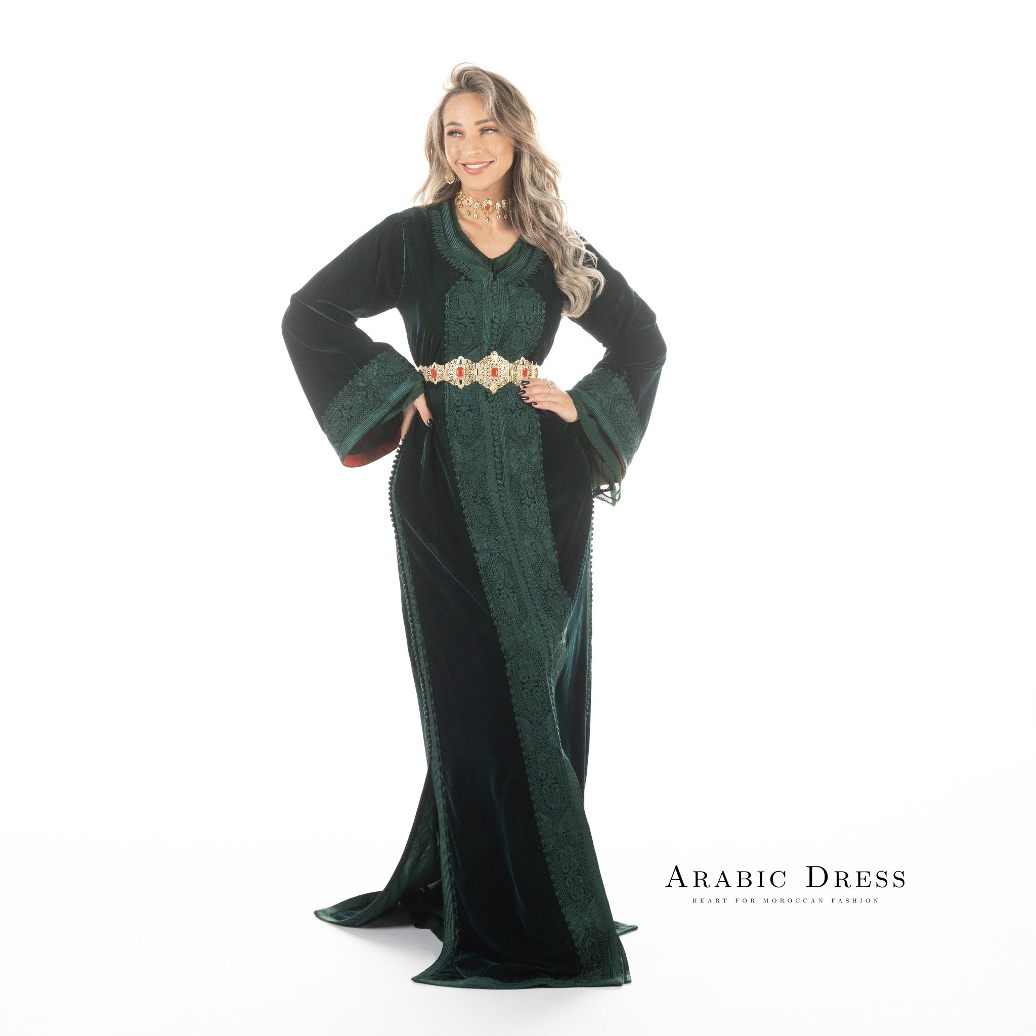 Caftan Lina Darkgreen