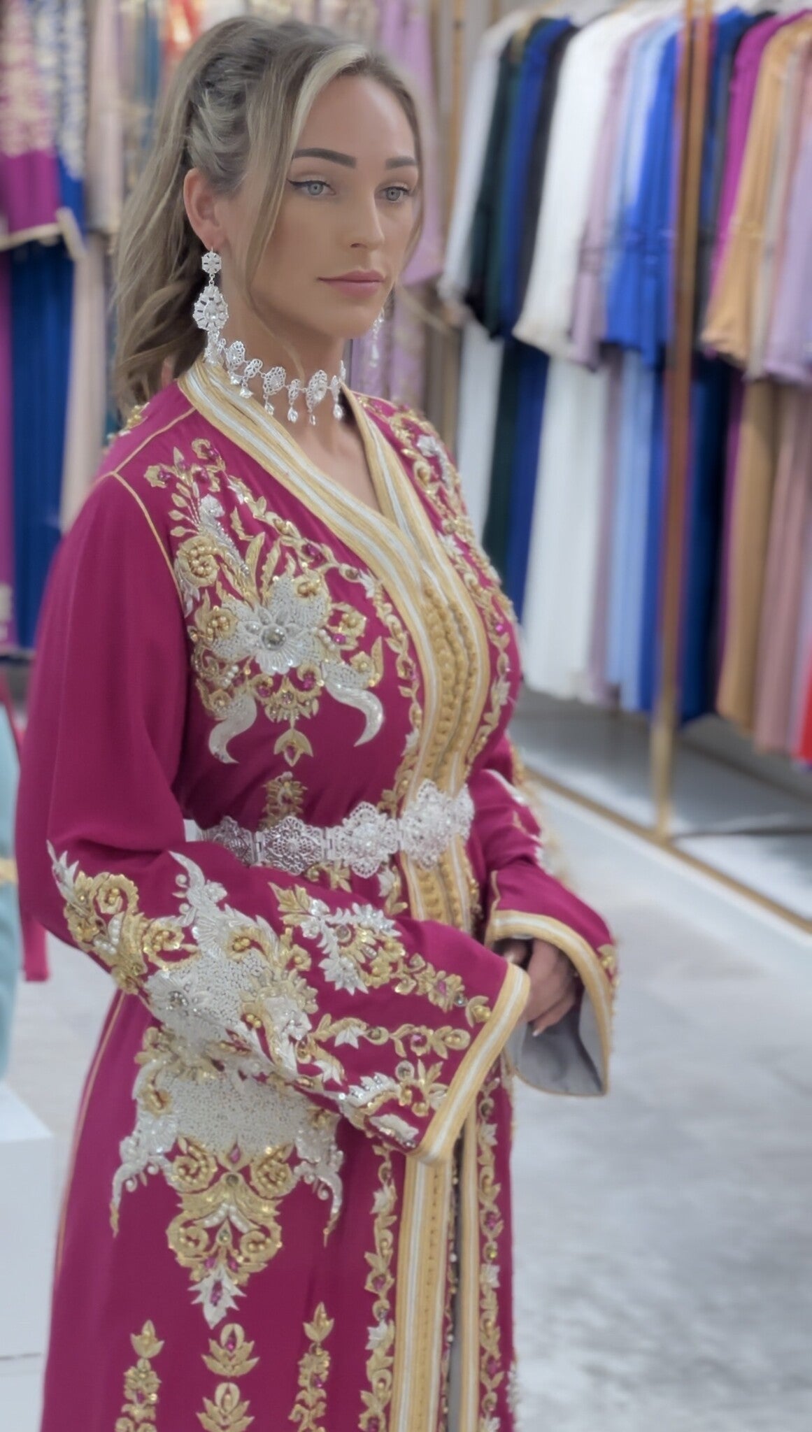 Caftan Nisrine Magenta