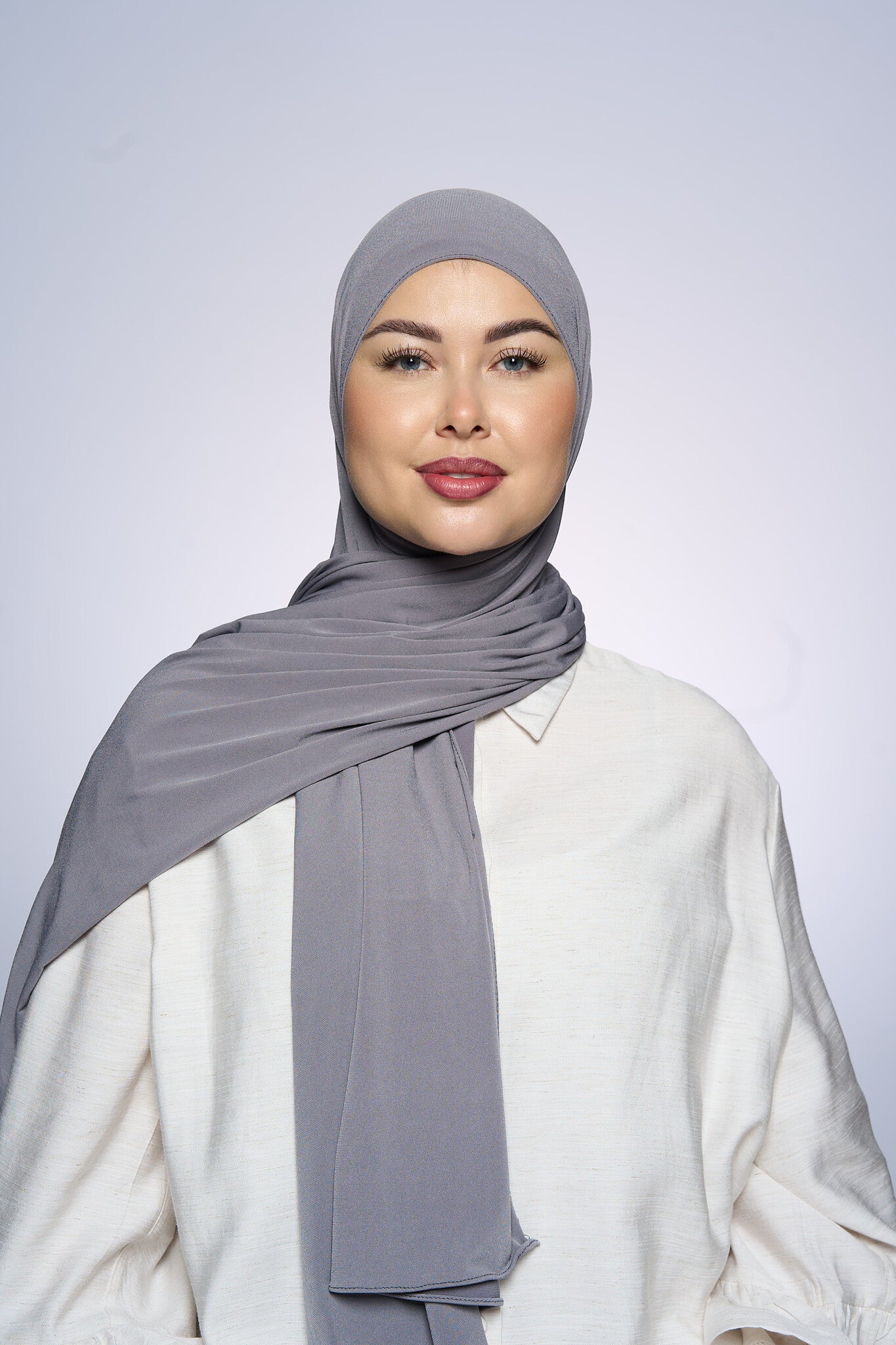 Premium Jersey Hijab Fin - Dark Gray