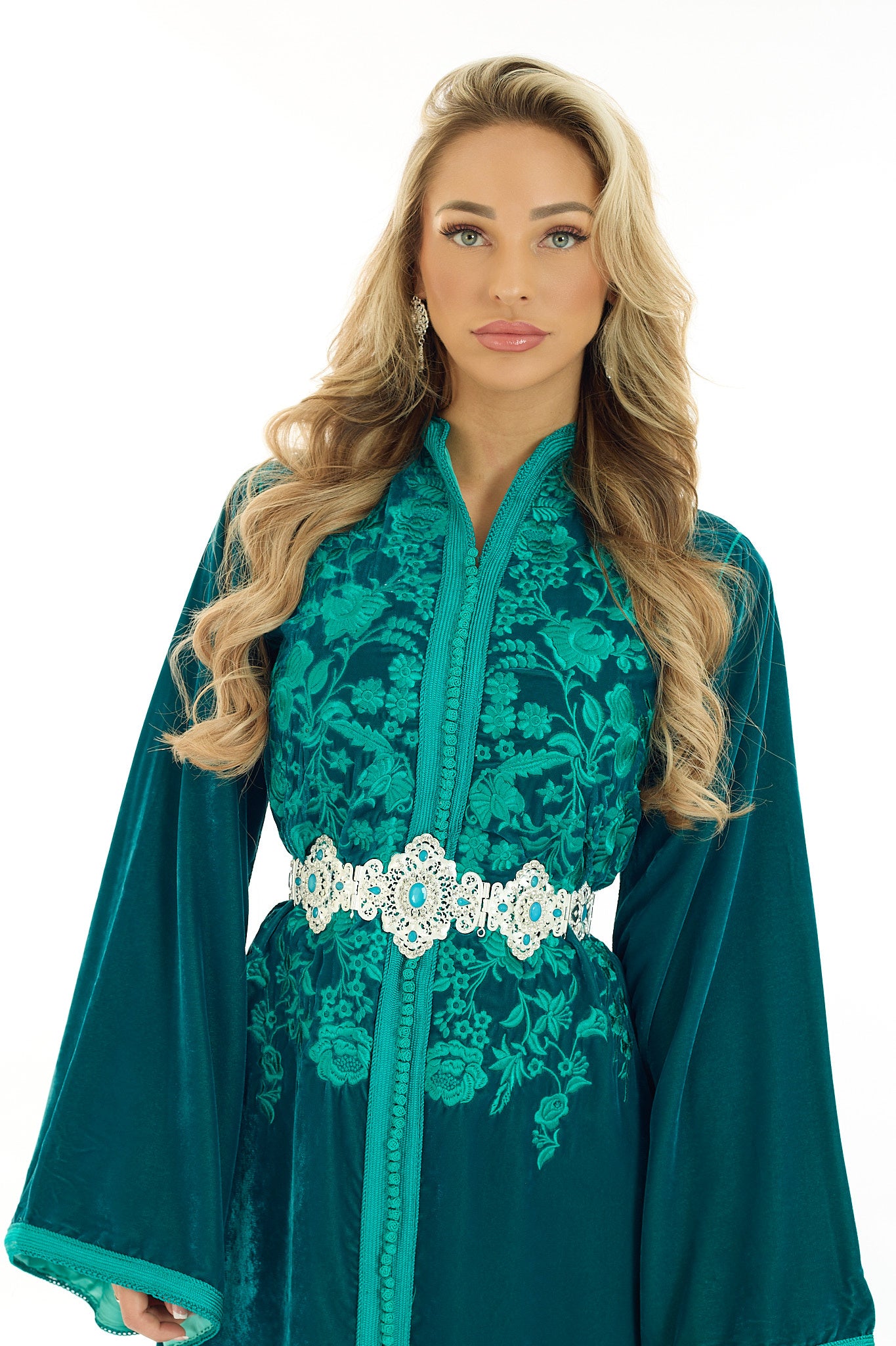 Caftan Amara Blue Petrol