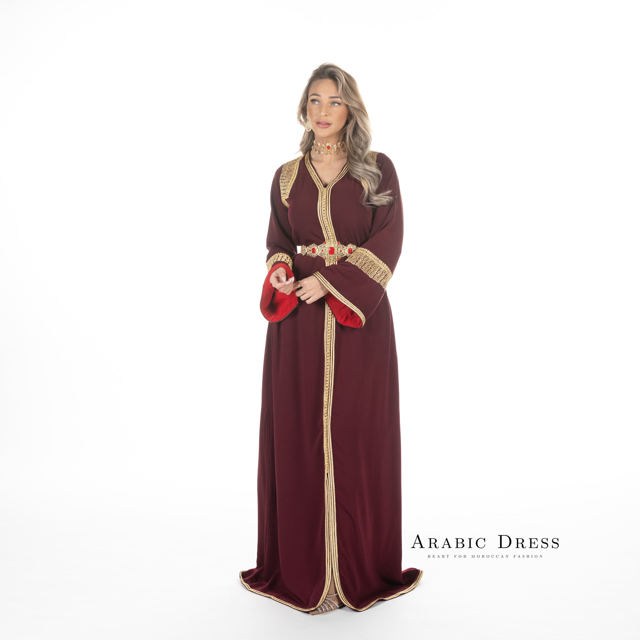 Caftan Hafsa Pomegrante