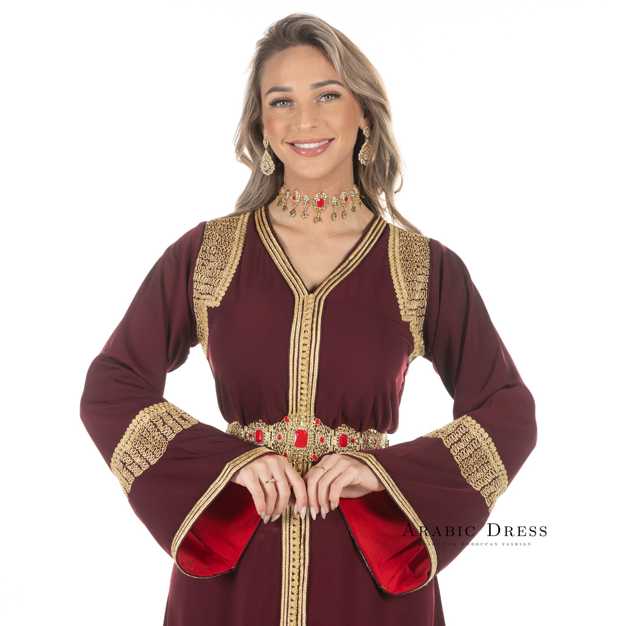Caftan Hafsa Pomegrante