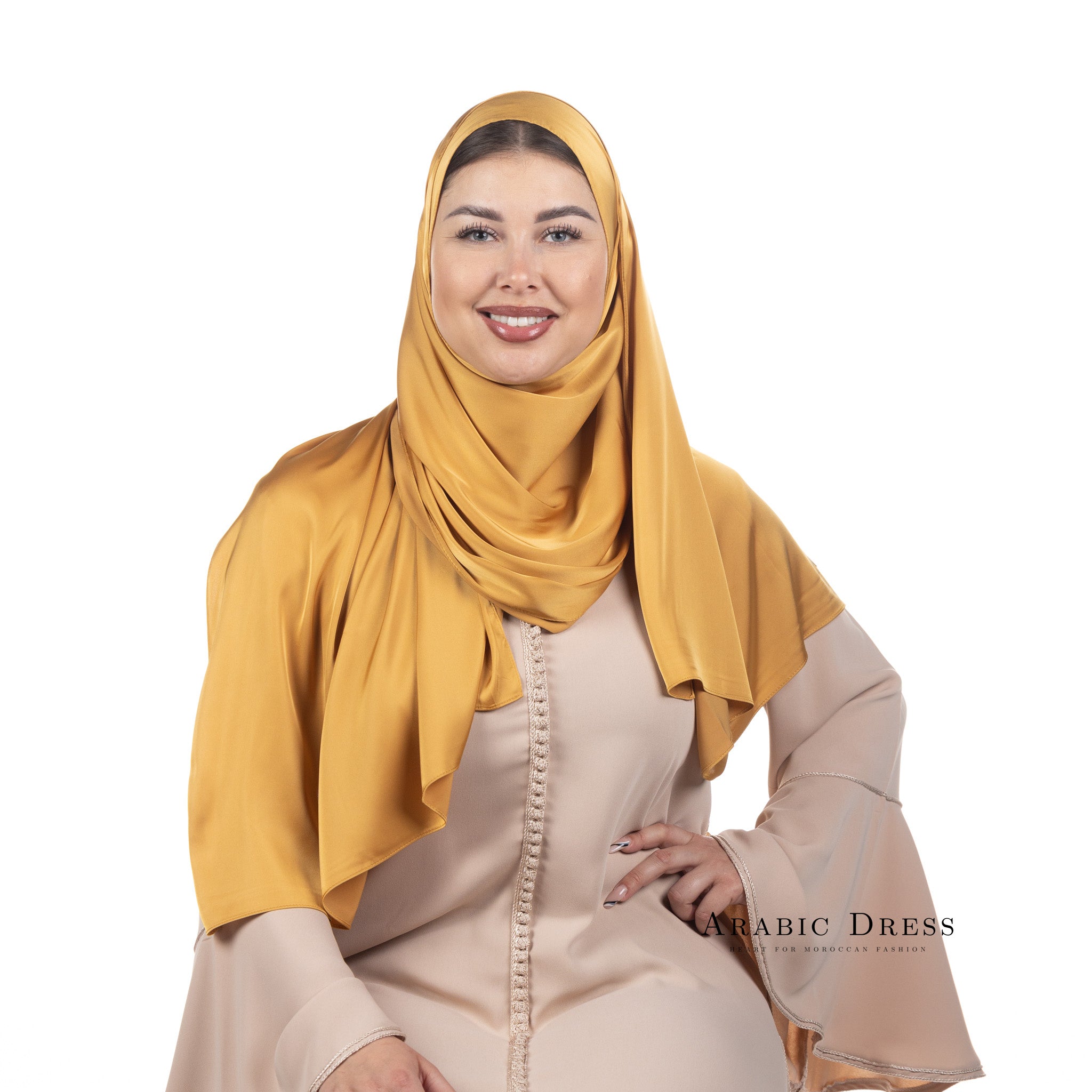 Hijab Lussi Satin Mustard
