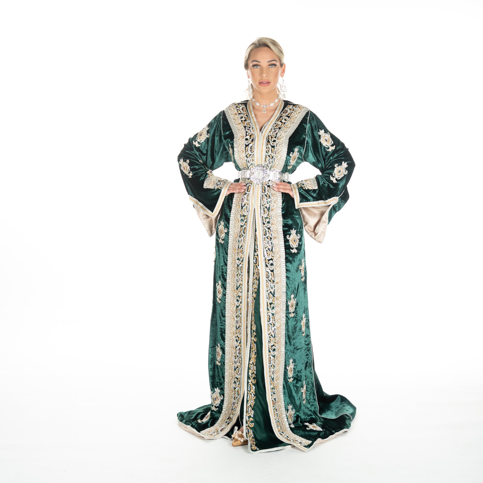 Exclusieve Caftan Aleena Darkgreen
