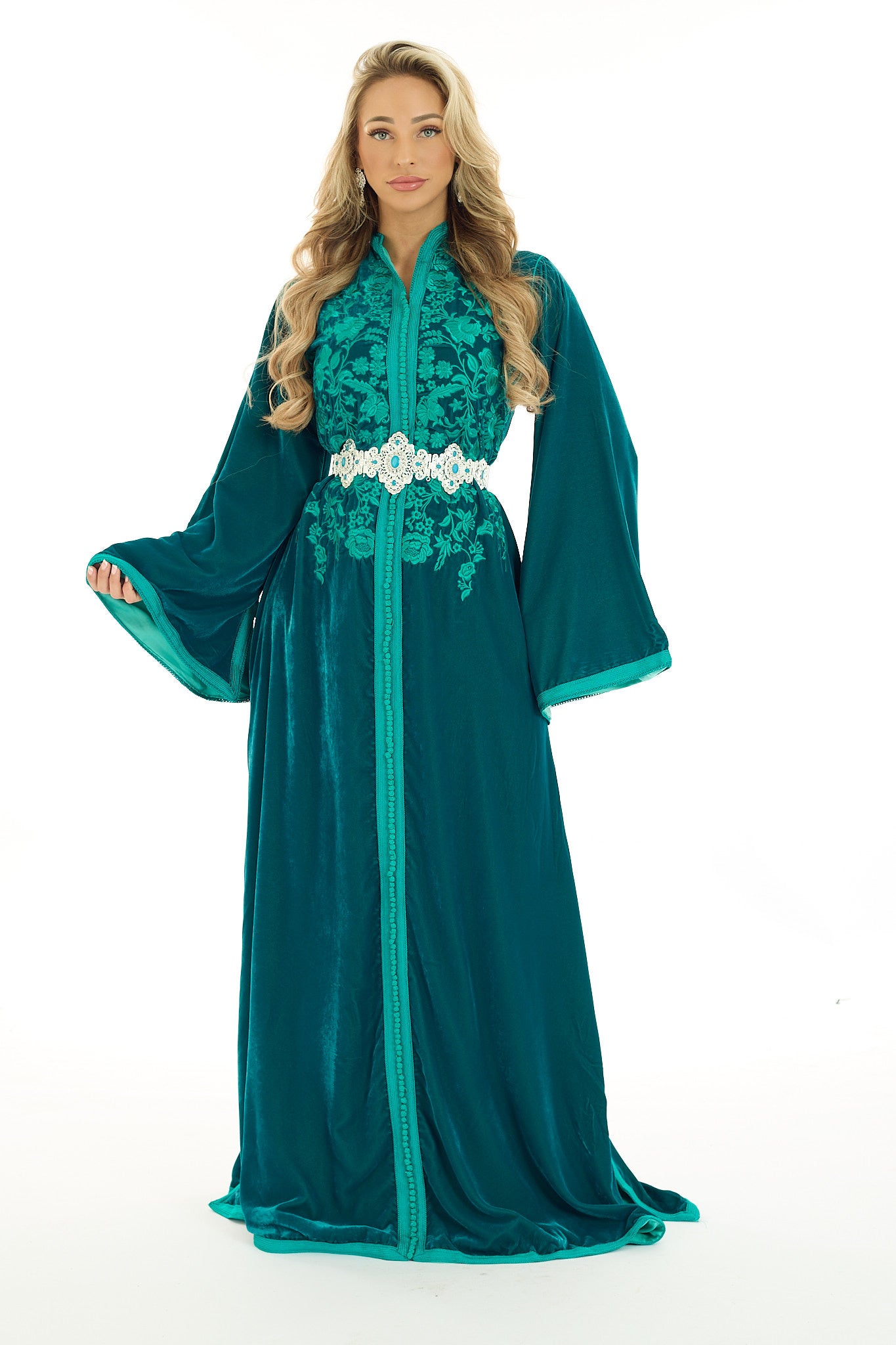 Caftan Amara Blue Petrol