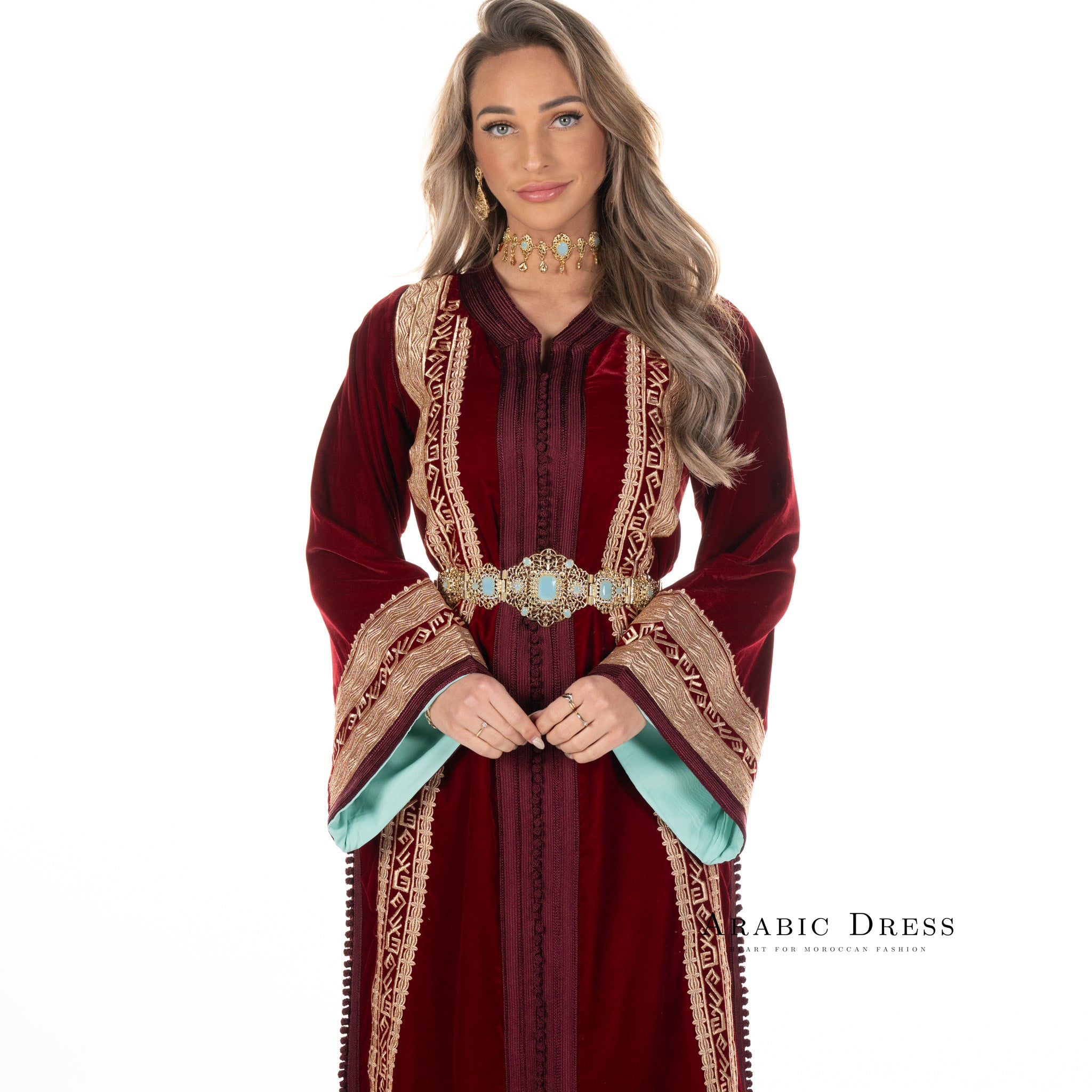 Caftan Romeisa Pomegrante