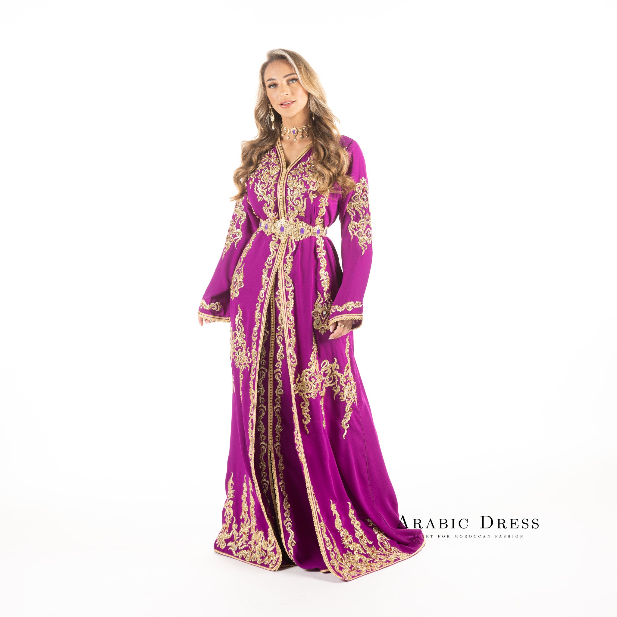 Caftan razane magenta