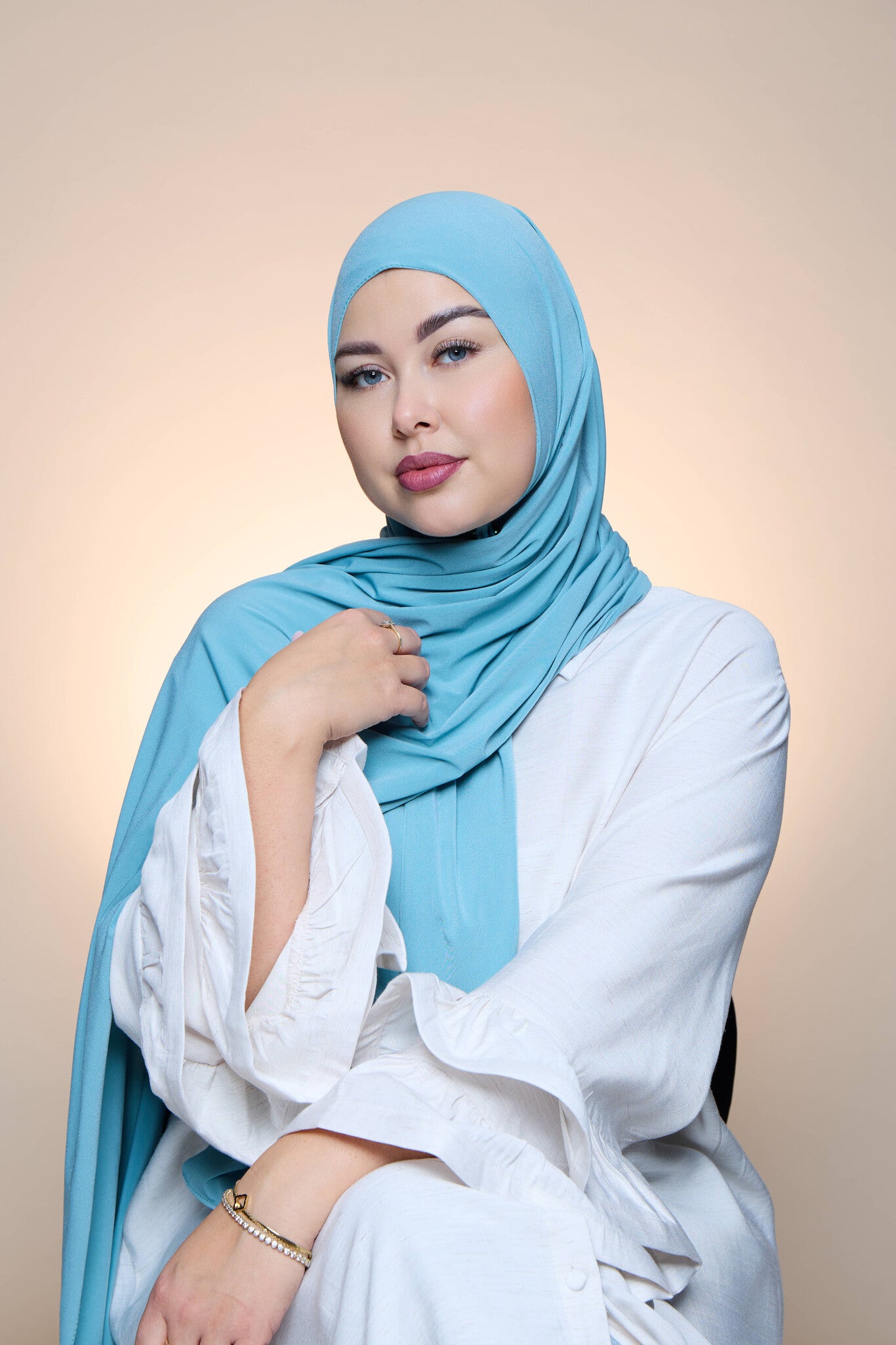 Premium Jersey Hijab Fin - Light Mint