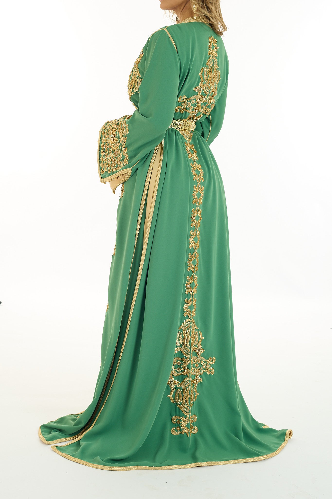 Exclusieve Caftan Nima Green